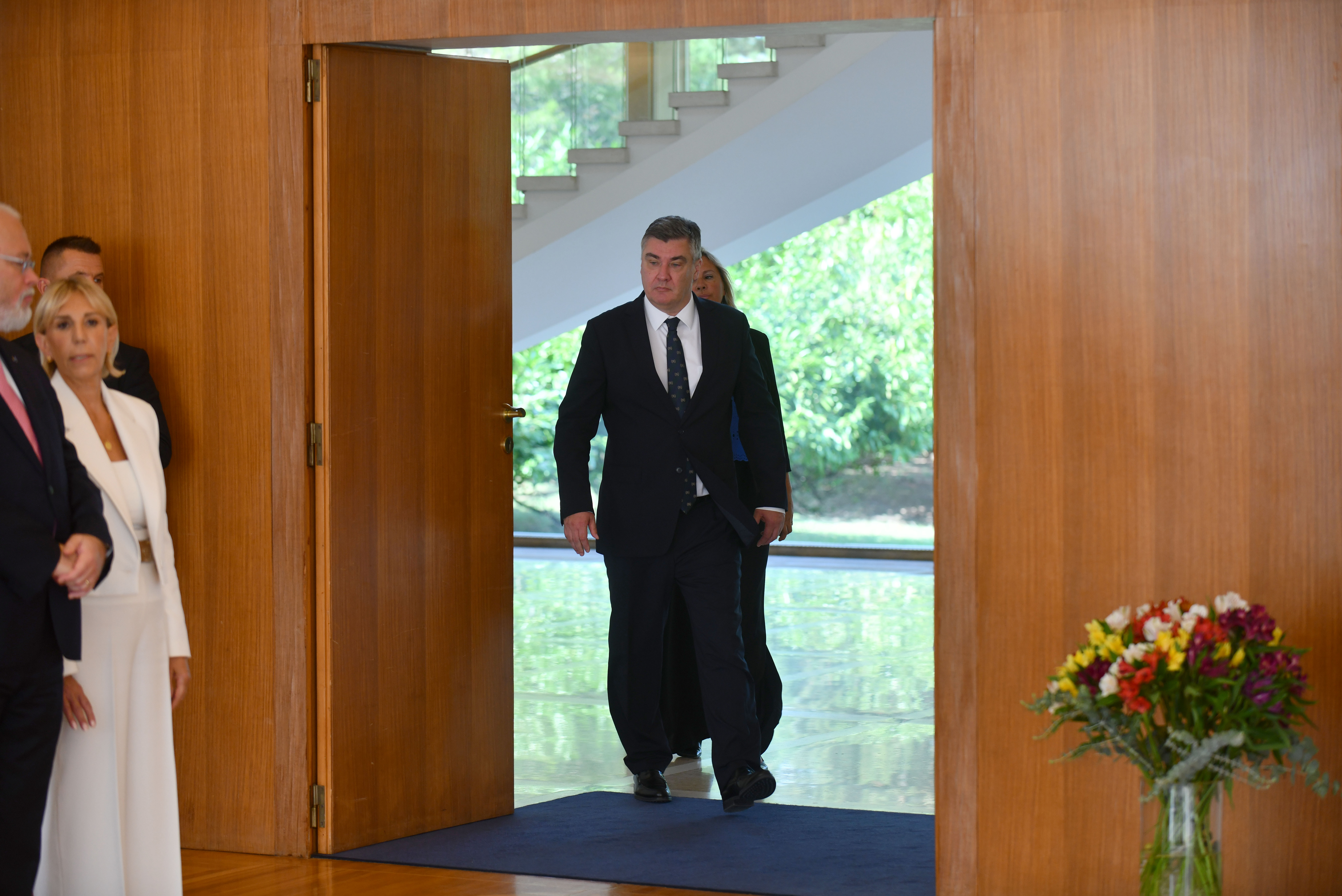 Zagreb: Predsjednik Milanović primio Sjeverno Makedonskog predsjednika Vlade, Hristijana Mickoskog