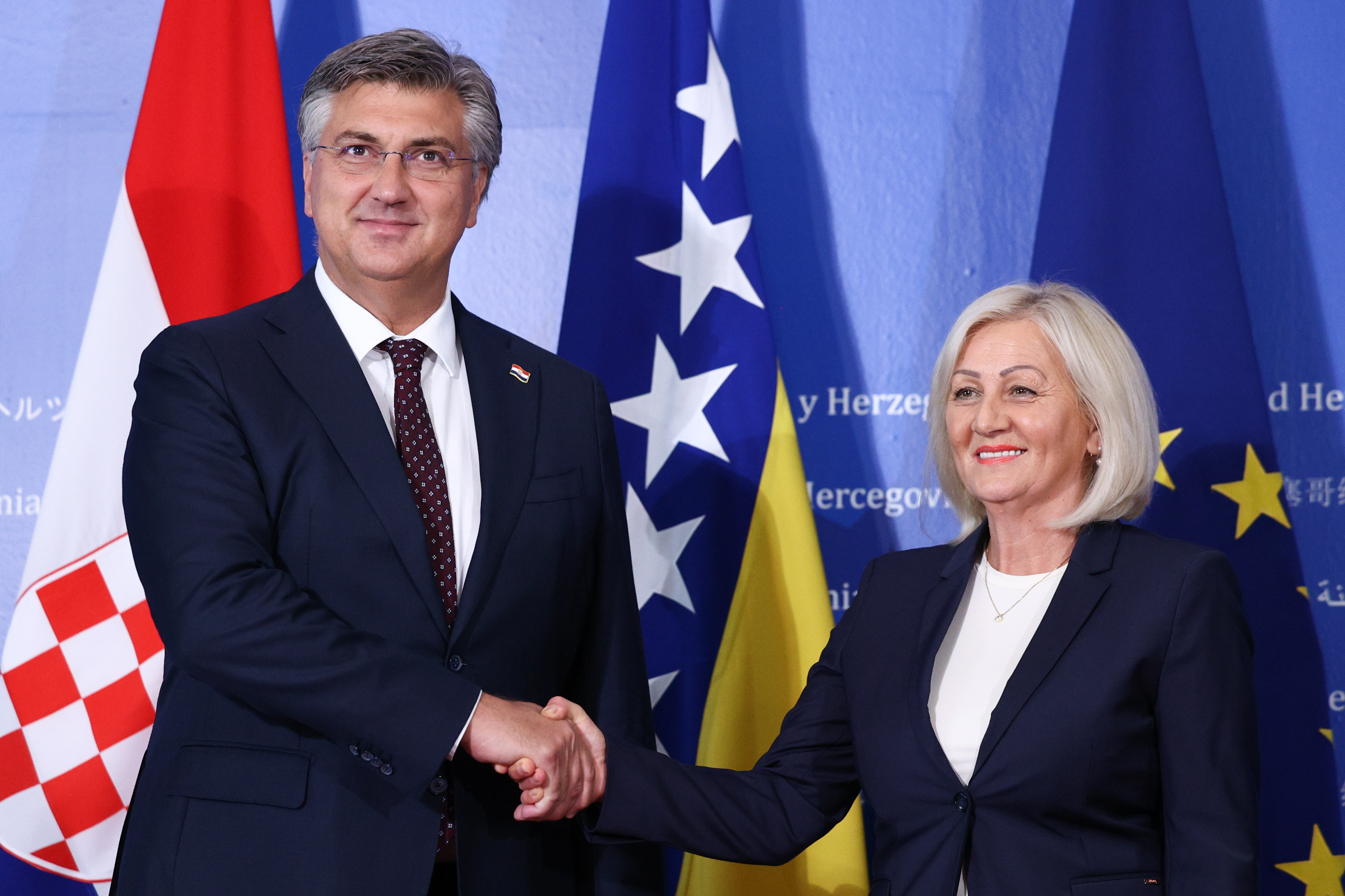 Sarajevo: Sastanak Andreja Plenkovića s predsjedateljicom Vijeća ministara Bosne i Hercegovine Borjanom Krišto