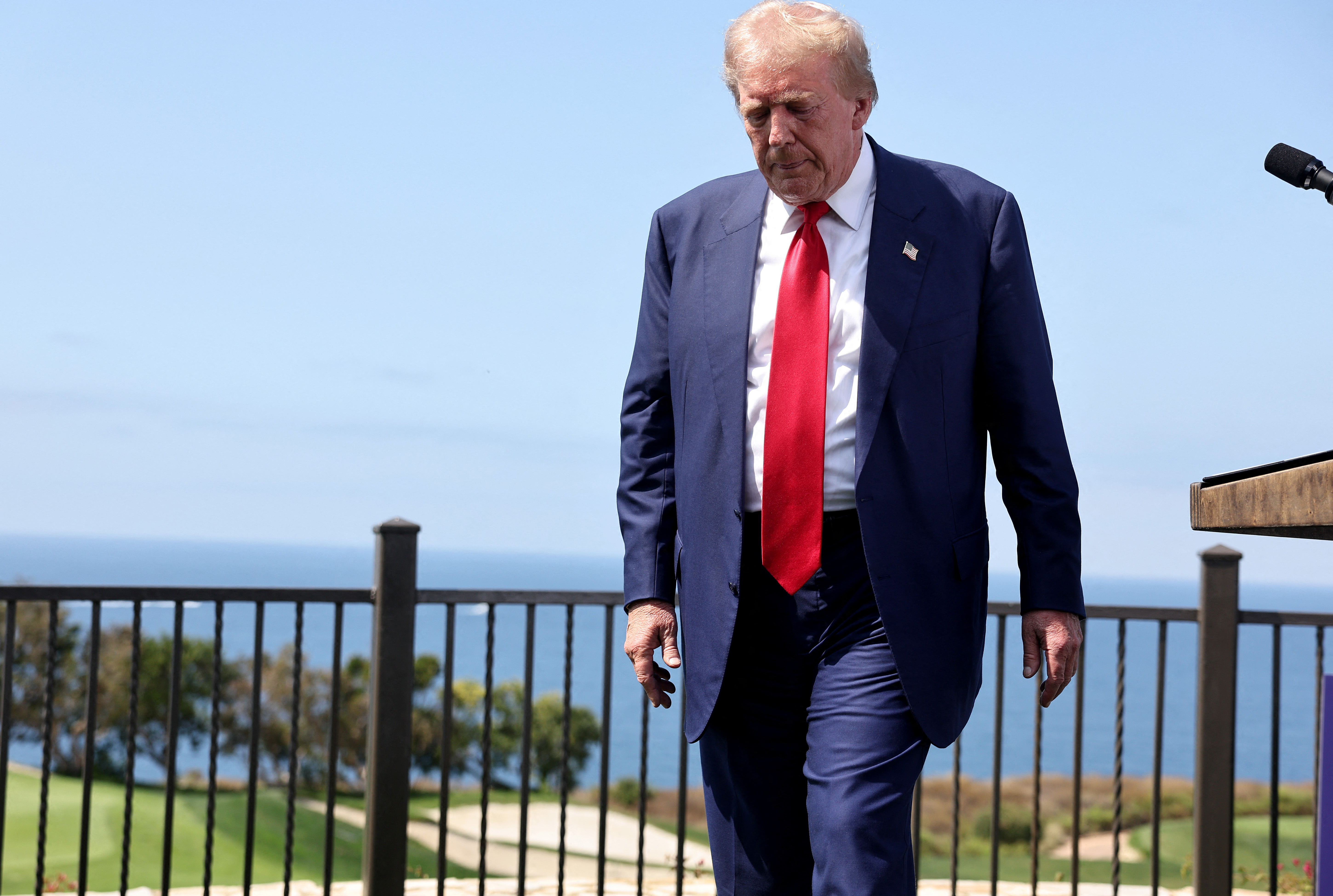 Donald Trump Delivers Remarks In Southern California