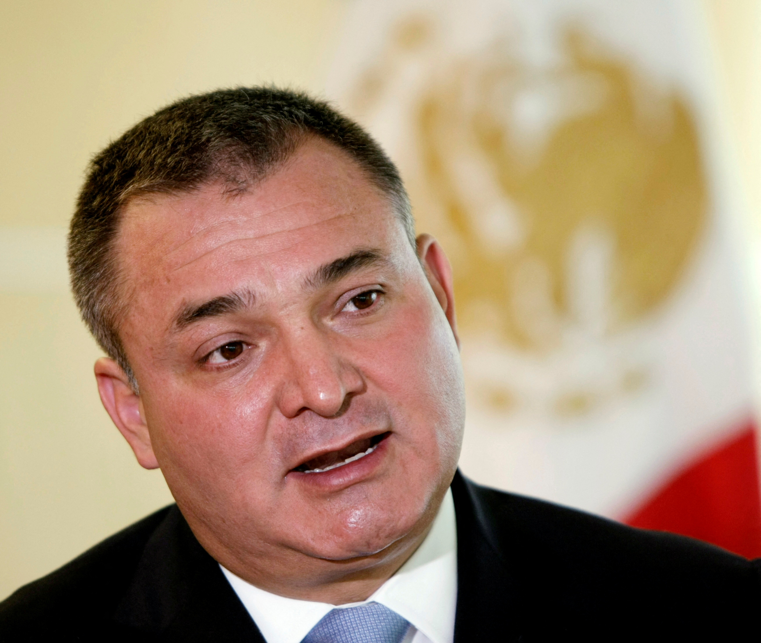 FILE PHOTO: Mexico's Public Security Minister Genaro Garcia Luna speaks during the Reuters Latin American Investment Summit in Mexico City