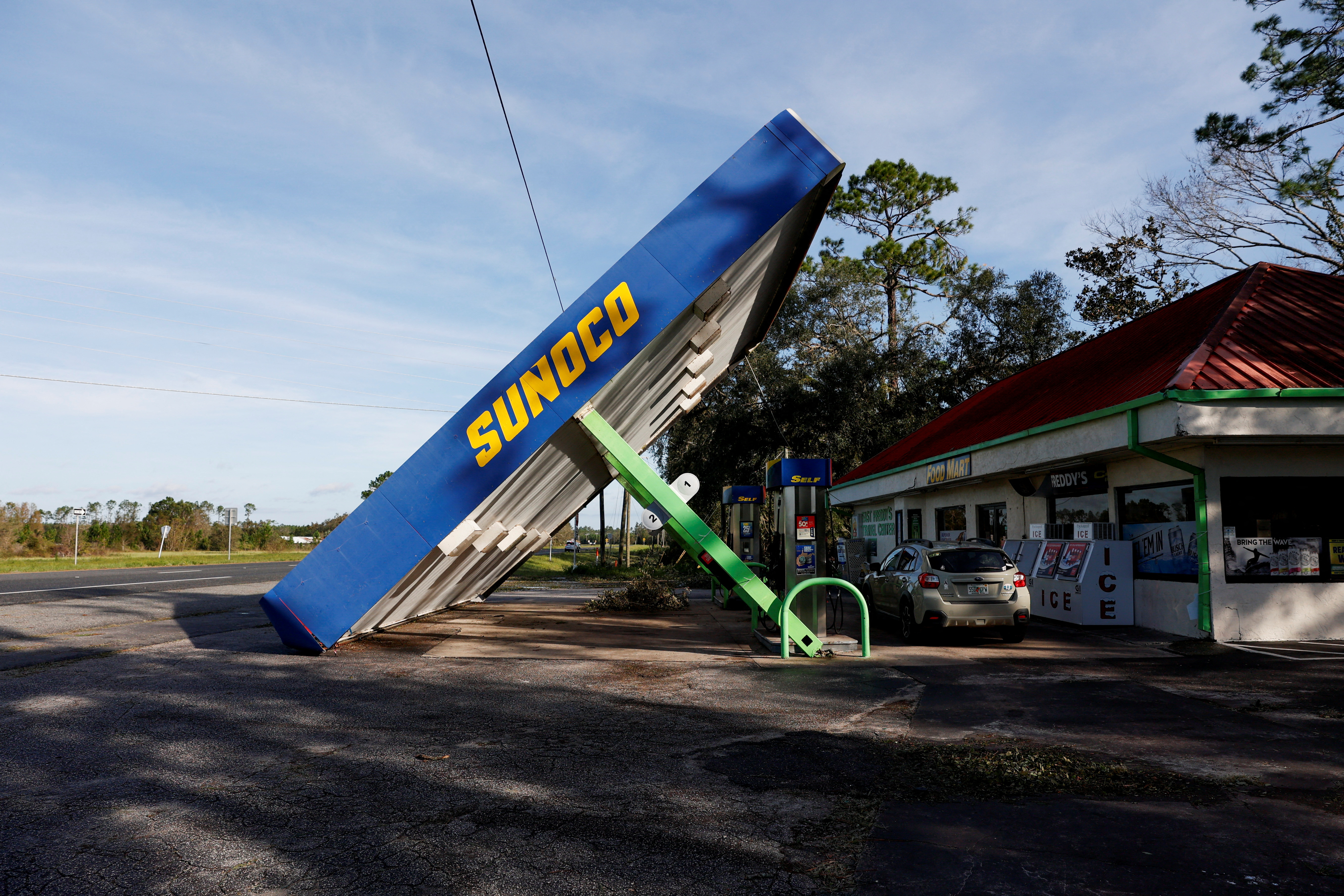 Aftermath of Hurricane Helene in Crawfordville