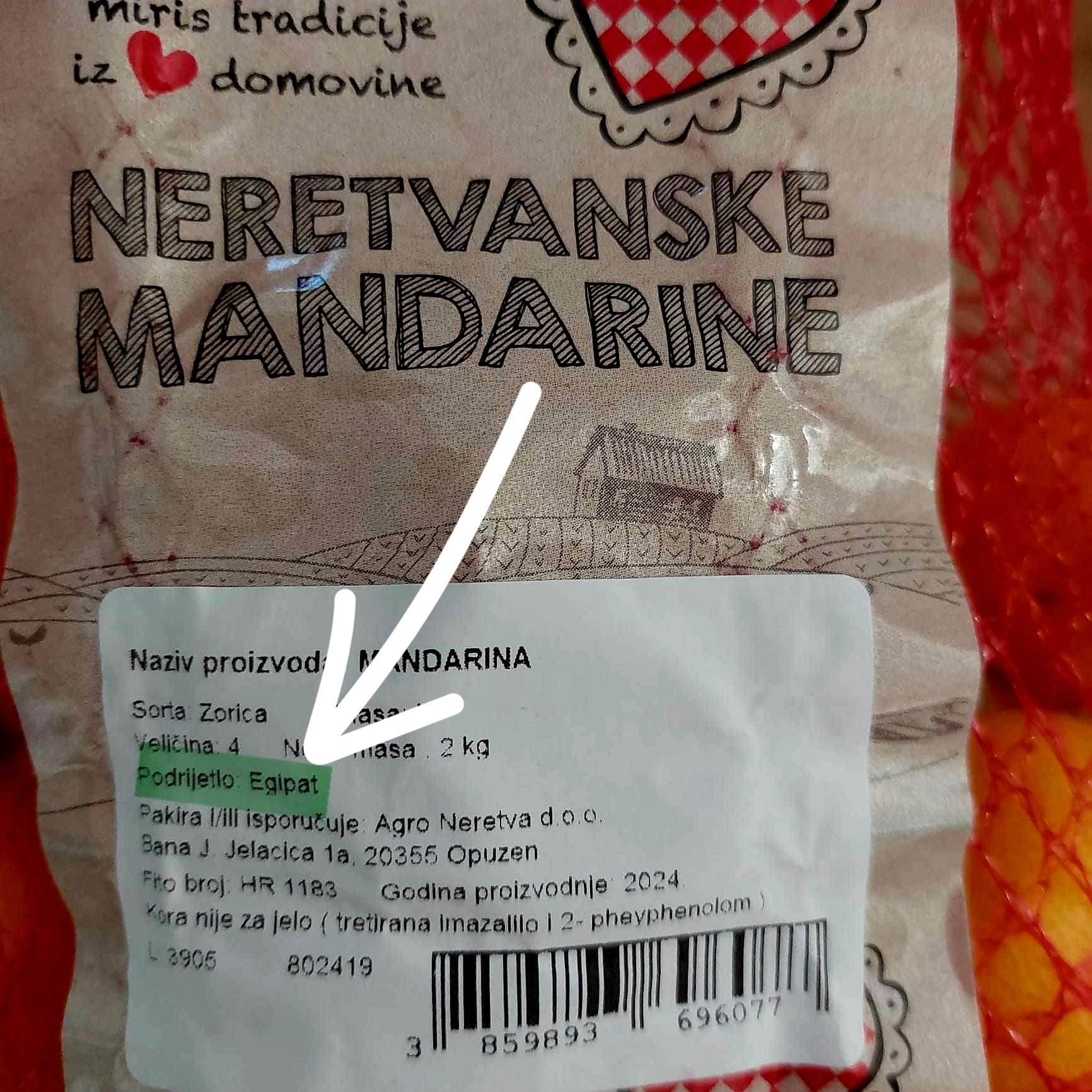 neretvanske mandarine iz egipta