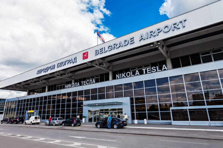 Belgrade,,Serbia,-,May,14:,Belgrade,Nikola,Tesla,Airport,On