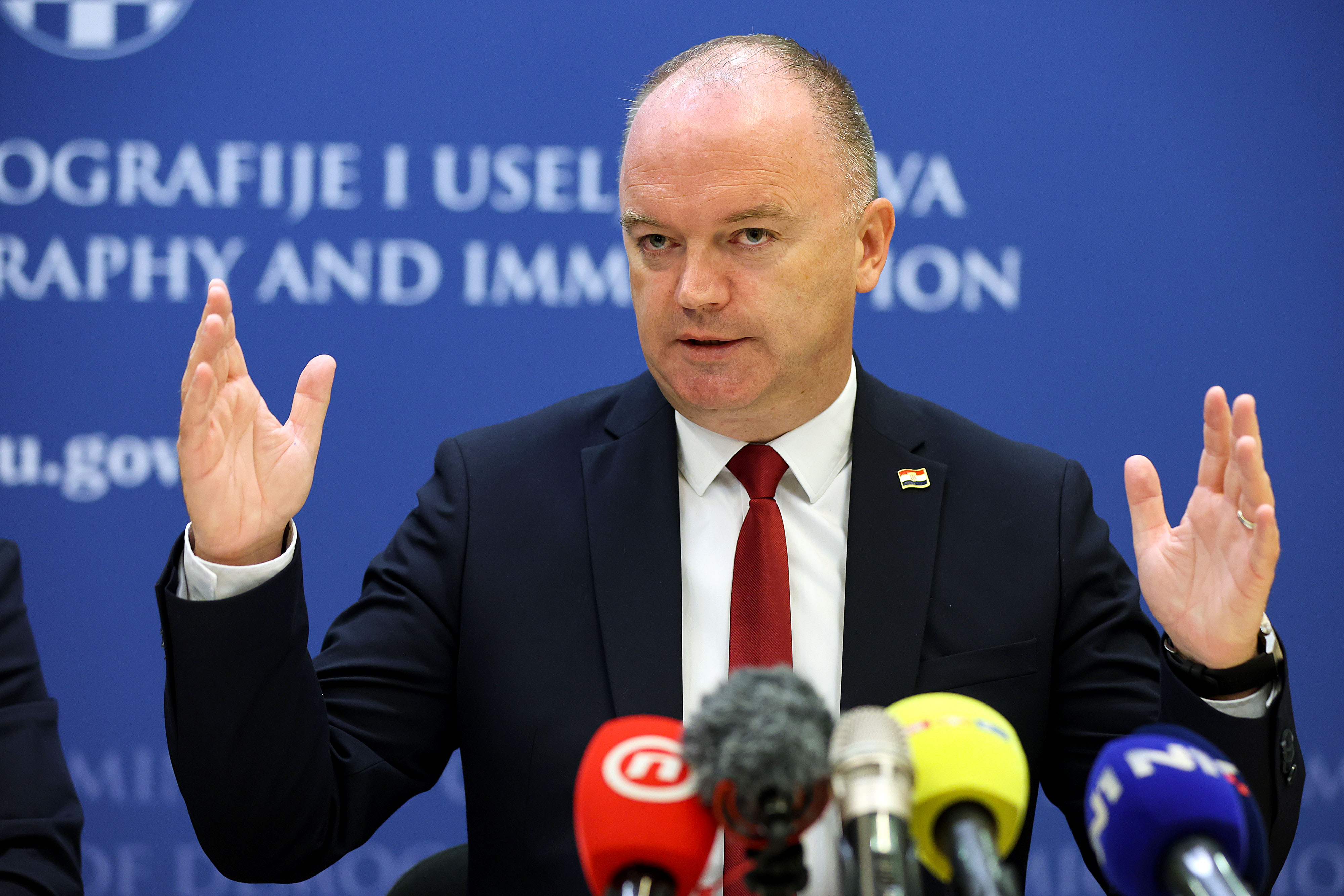 Zagreb: Na konferenciji za medije ministra demografije i useljeništva Ivana Šipića predstavljen smjer demografskih mjera i novi savjetnici