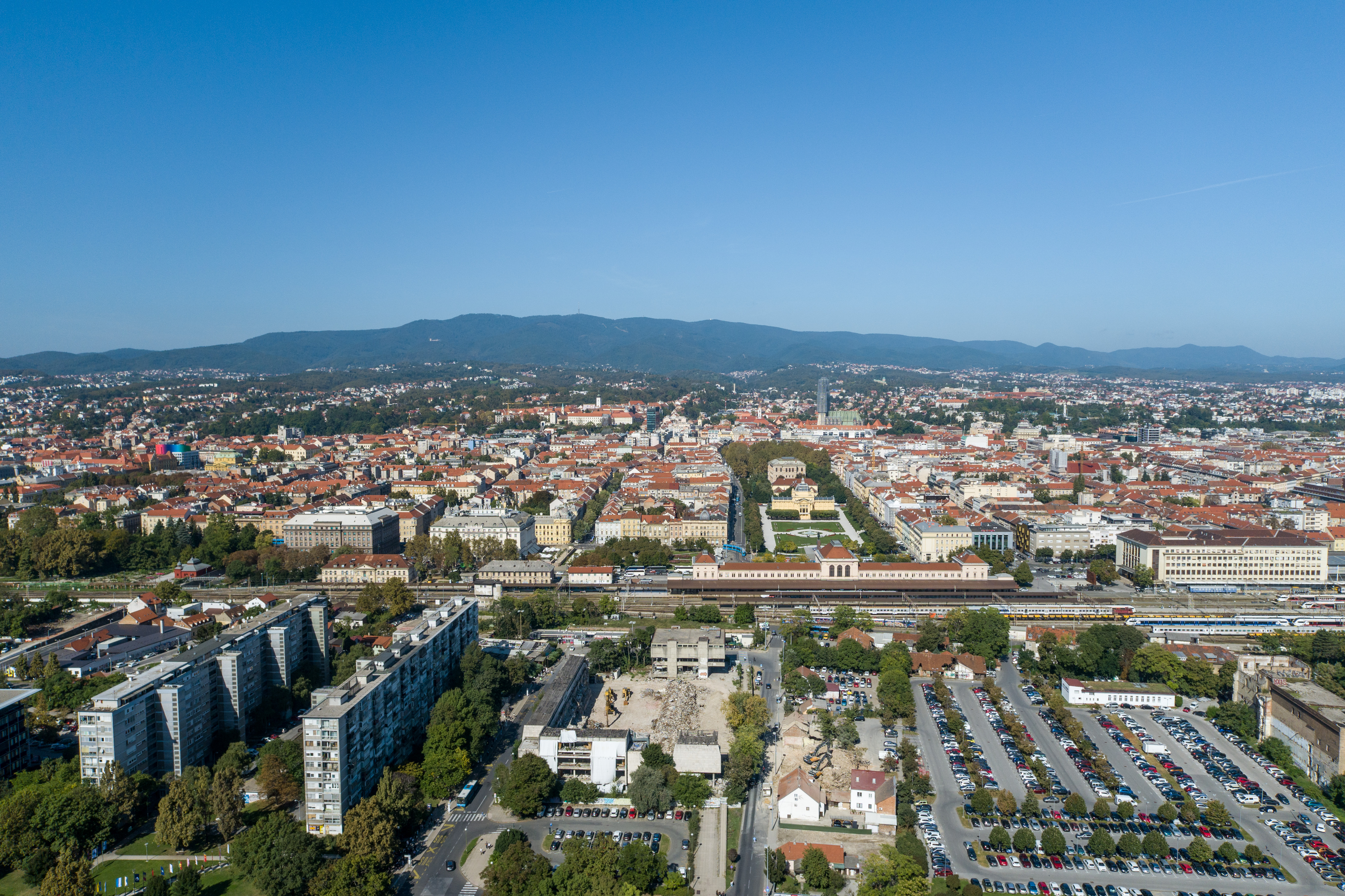 Pogled iz zraka na Zagreb