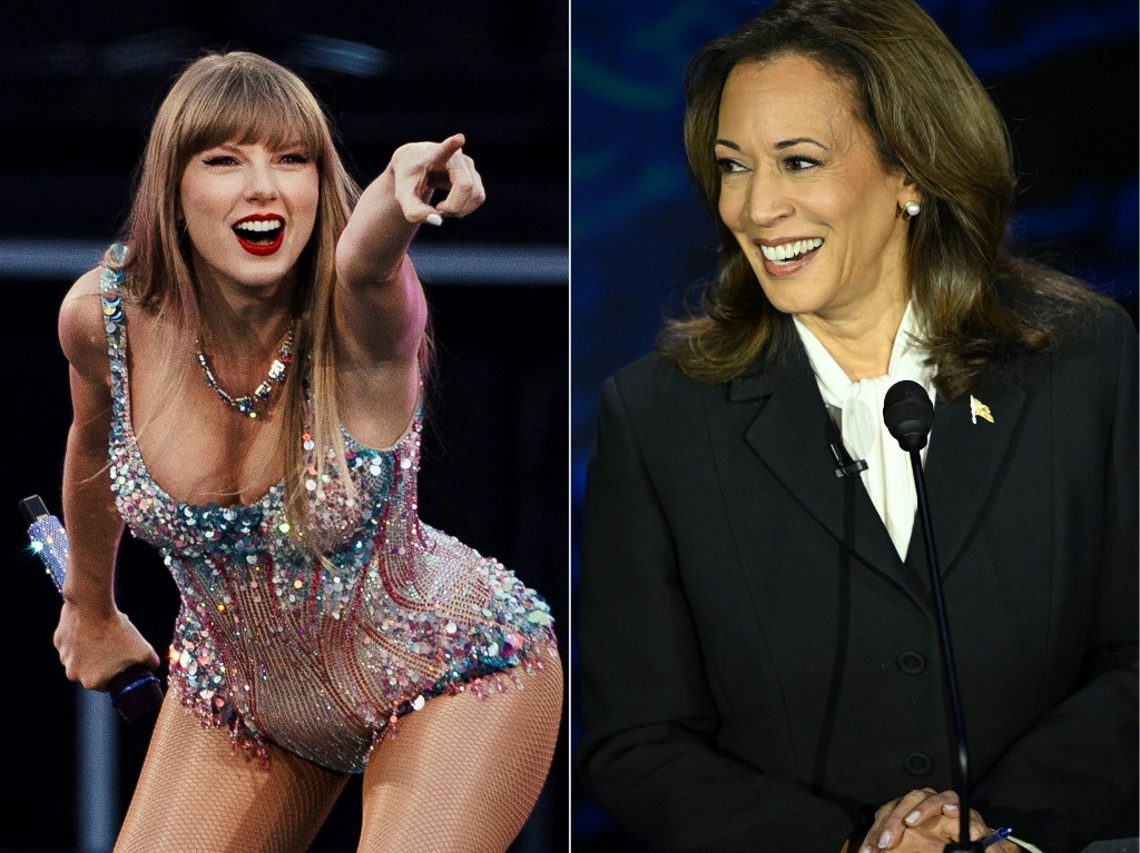 kamala harris, taylor swift