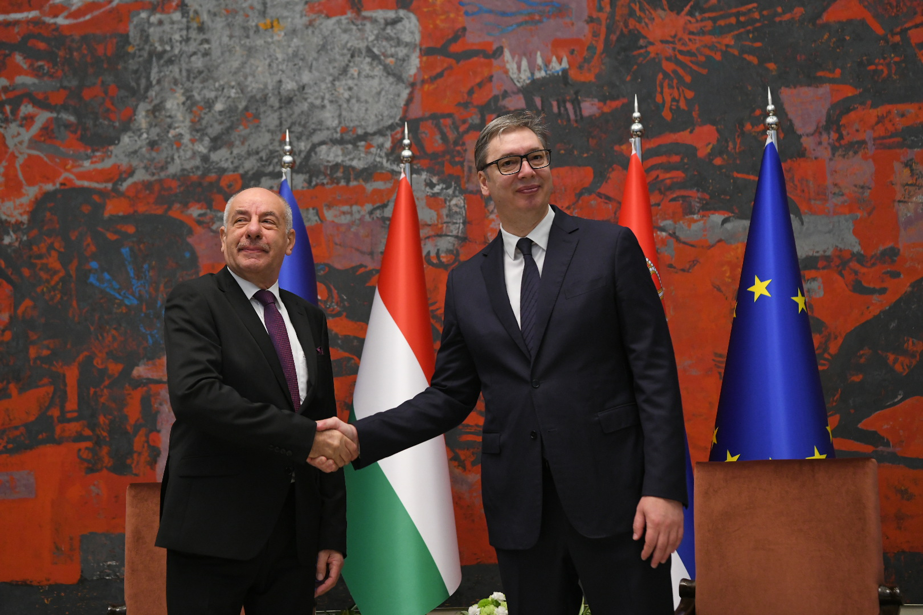 Beograd: Predsjednik Republike Srbije Aleksandar Vučić primio predsjednika Mađarske Tamasa Sulyoka