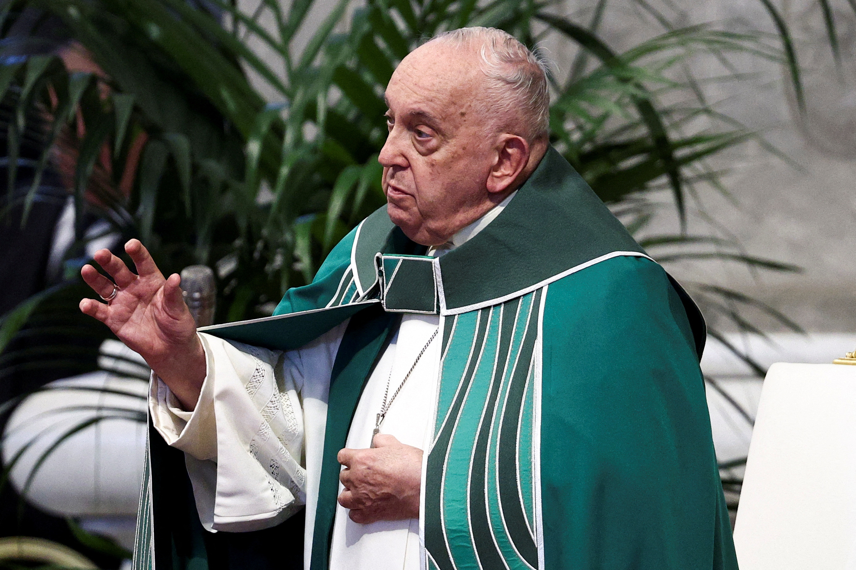 FILE PHOTO: Pope leads mass to close Synod of Bishops in Saint Peter's Basilica at the Vatican