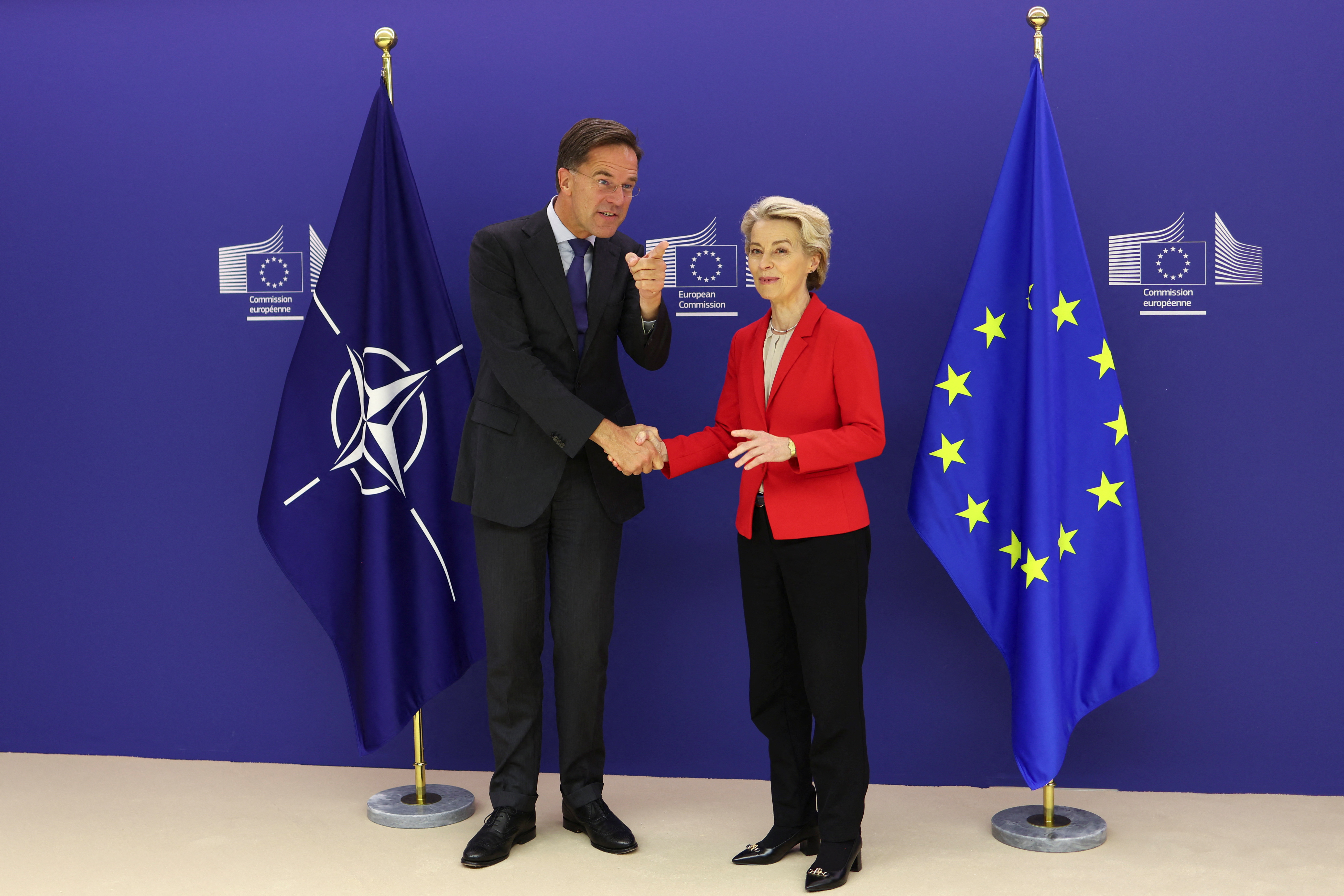 European Commission President Ursula von der Leyen meets NATO Secretary General Mark Rutte, in Brussels