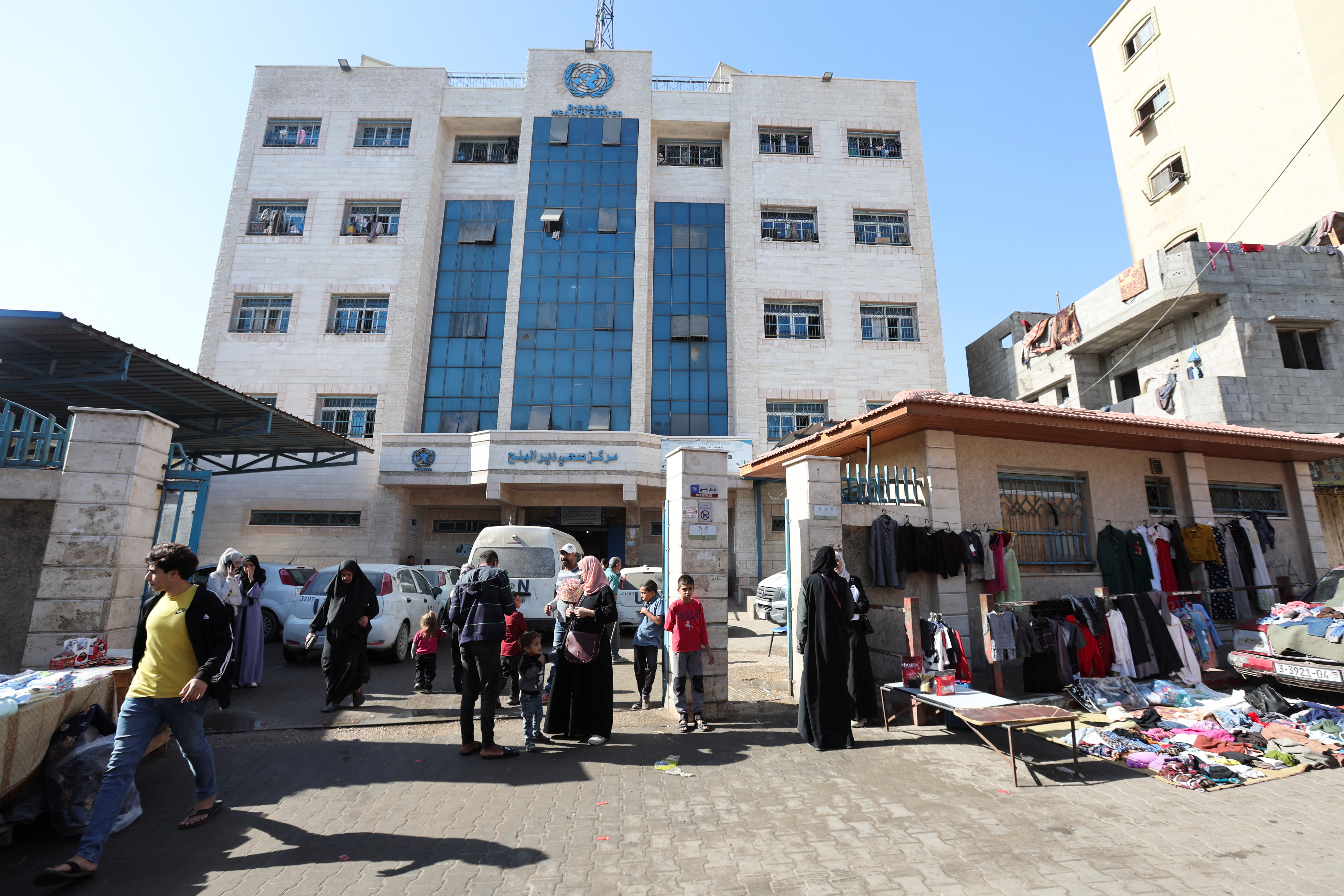 UNRWA-run health center in Deir Al-Balah, in the central Gaza Strip