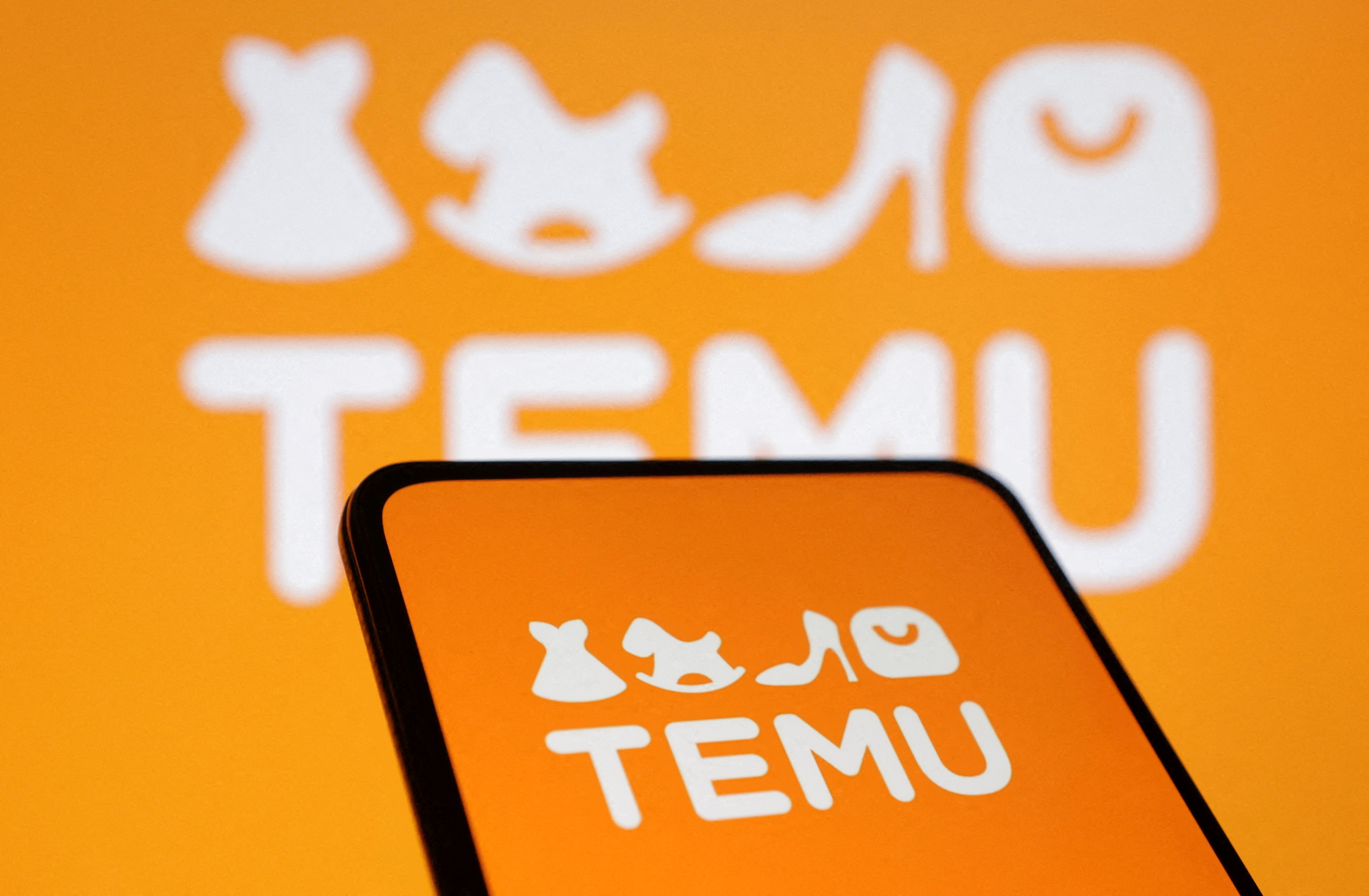 FILE PHOTO: Illustration shows Temu logo