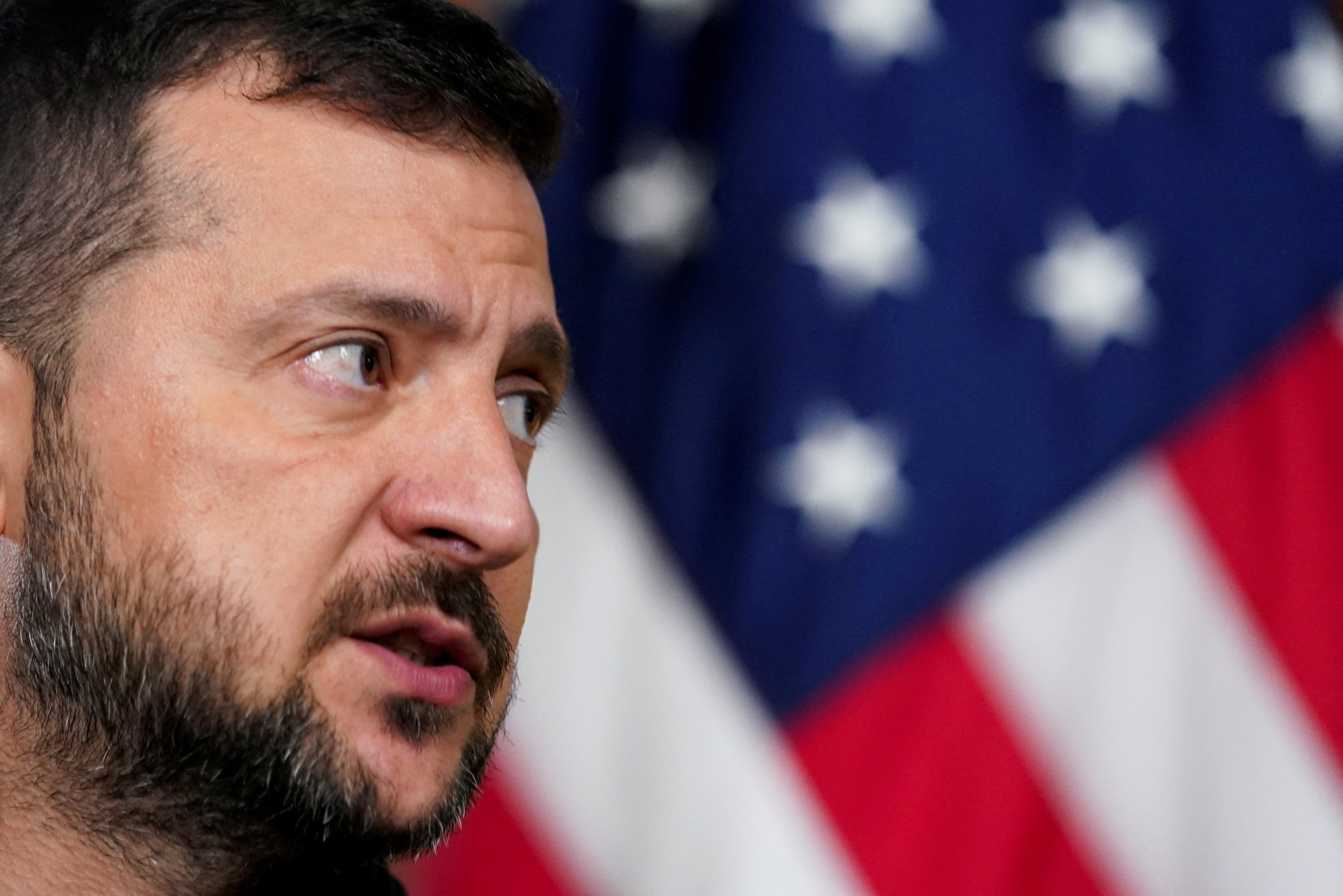 FILE PHOTO: U.S. Vice President Harris meets with Ukraine's President Zelenskiy in Washington