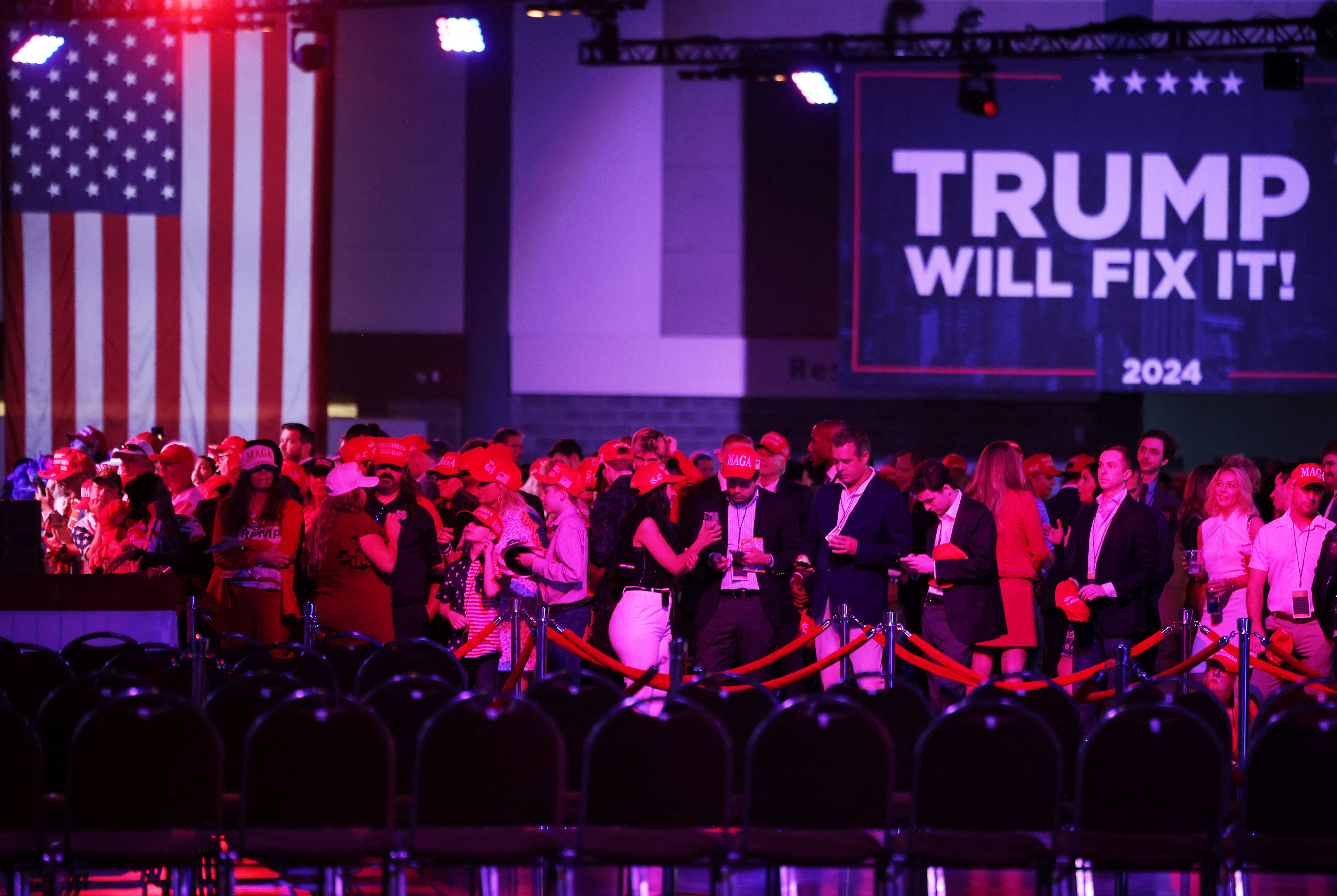 2024 U.S. Presidential Election Night, at Palm Beach County Convention Center, in West Palm Beach, Florida