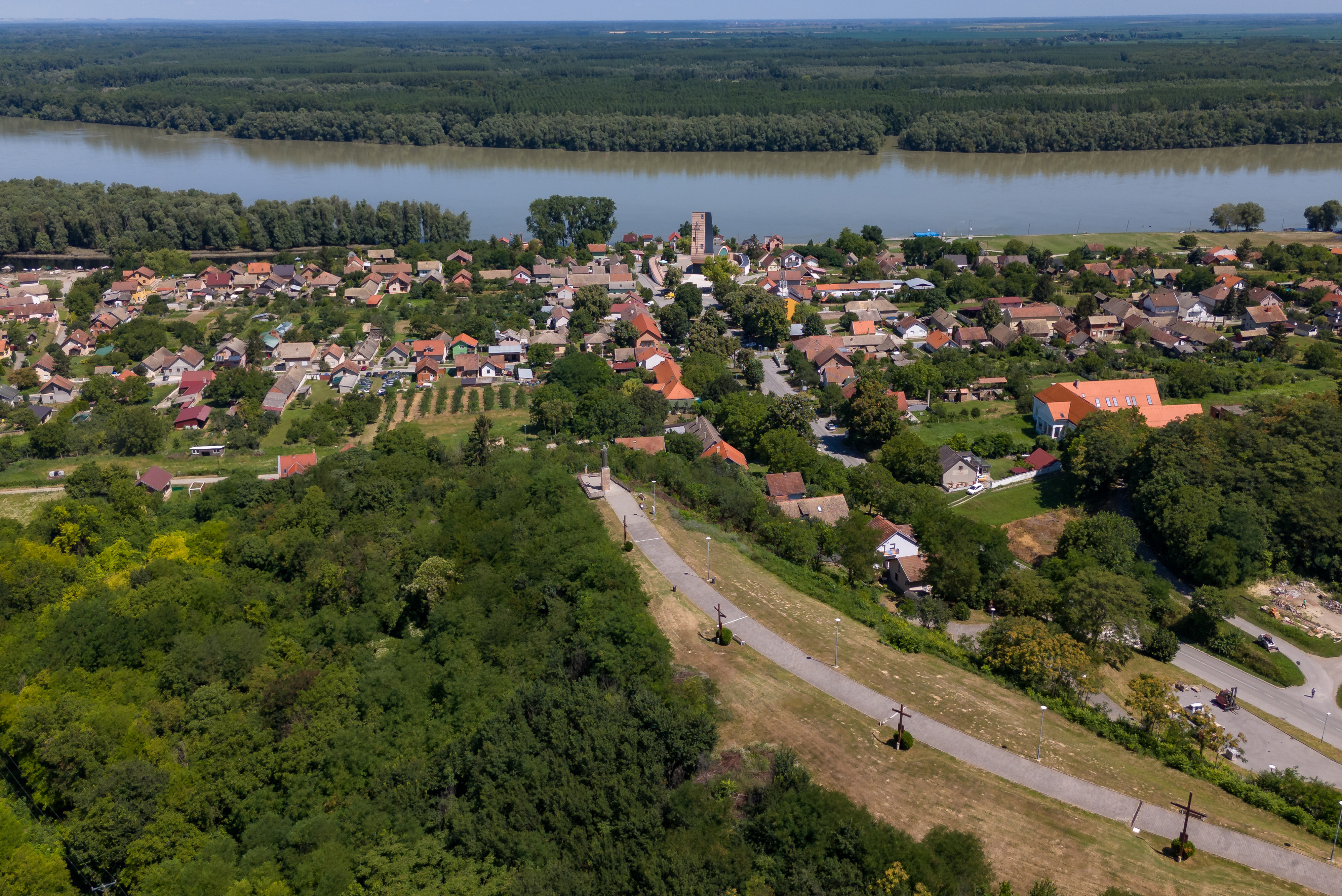 Pogled iz zraka na marijansko svetište Gospe od Utočista