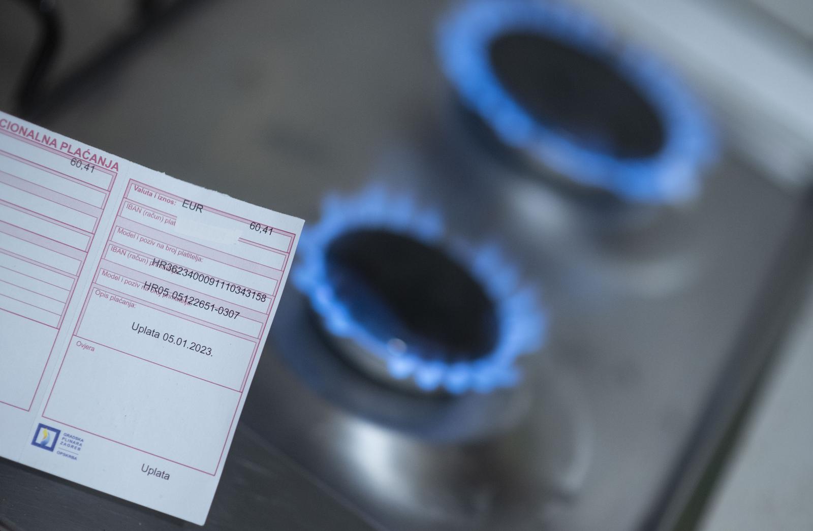 Cijena računa za plin iskazana u eurima