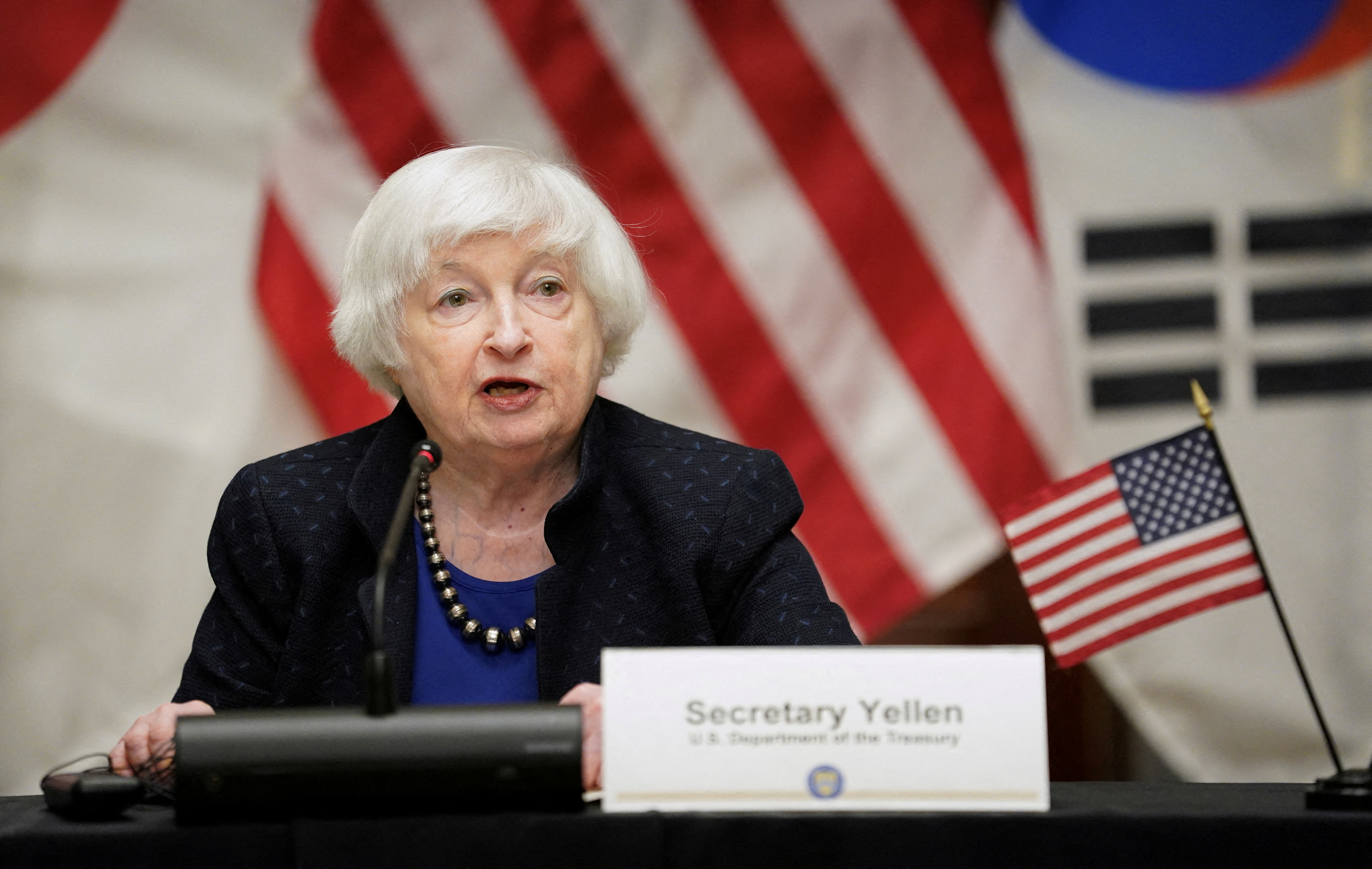 Janet Yellen meets Japan and Korea counterparts in Washington