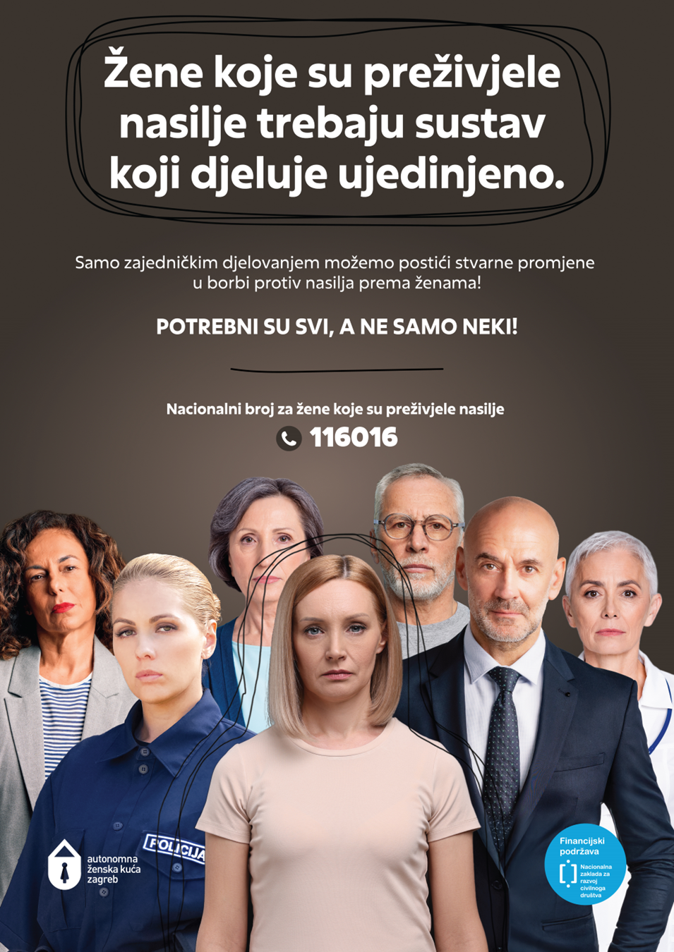 kampanja potrebni su svi, a ne samo neki, autonomna ženska kuća zagreb, nasilje nad ženama