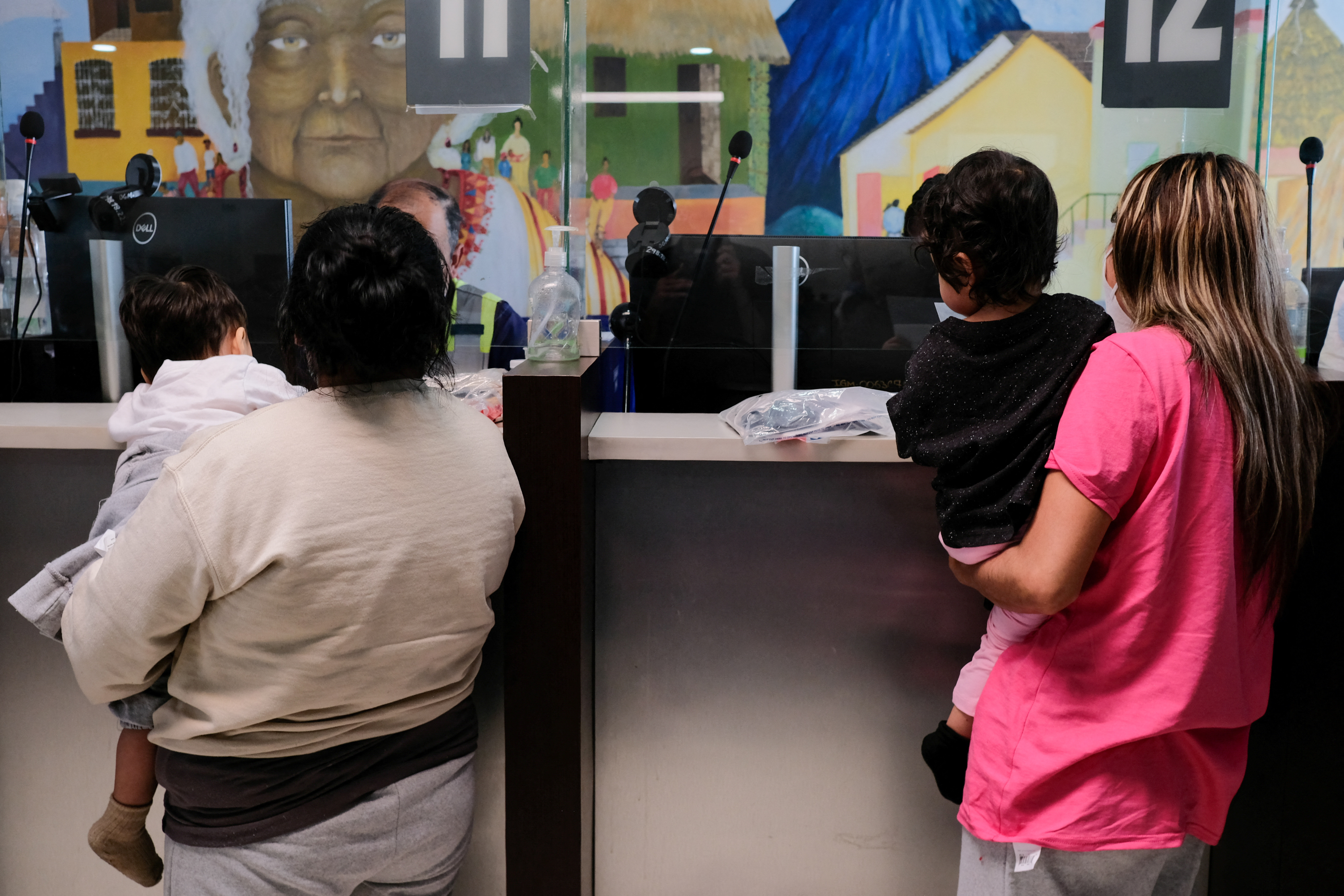 Guatemalan migrants arrive on a deportation flight from the U.S., in Guatemala City