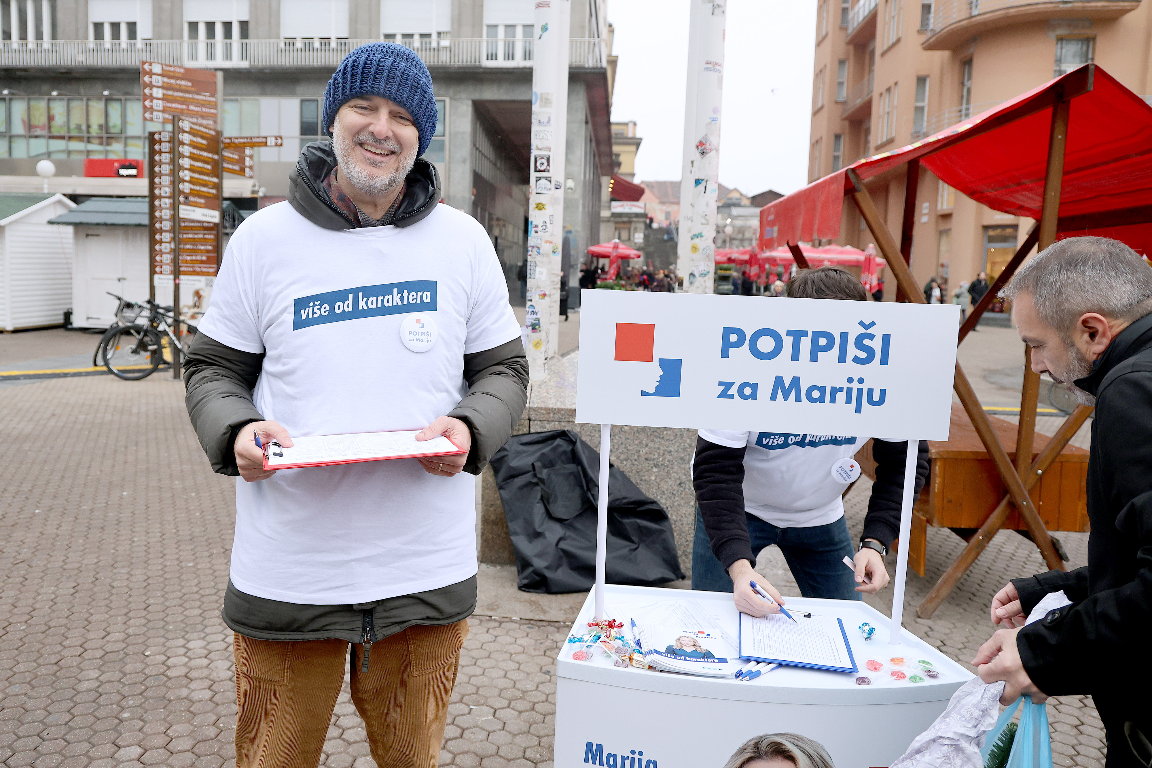 Zagreb: Nino Raspudić od jutra prikuplja potpise za suprugu Mariju