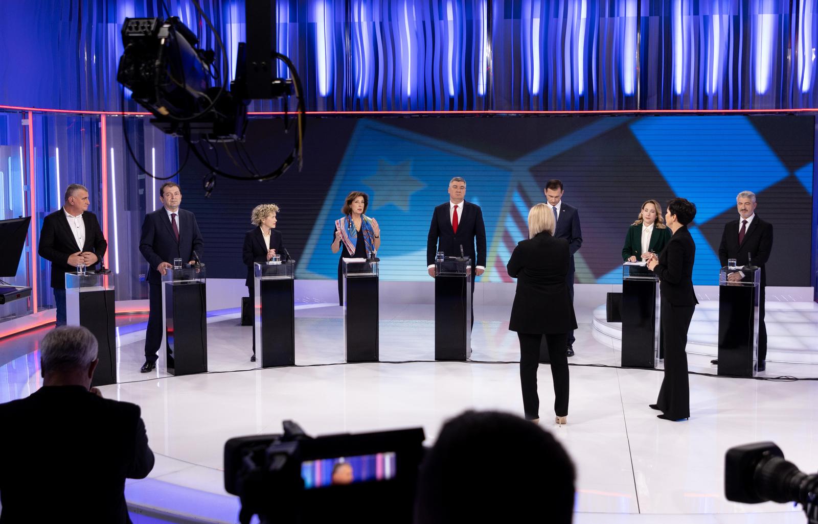 Zagreb: Sučeljavanje predsjedničkih kandidata u studiju HRT-a