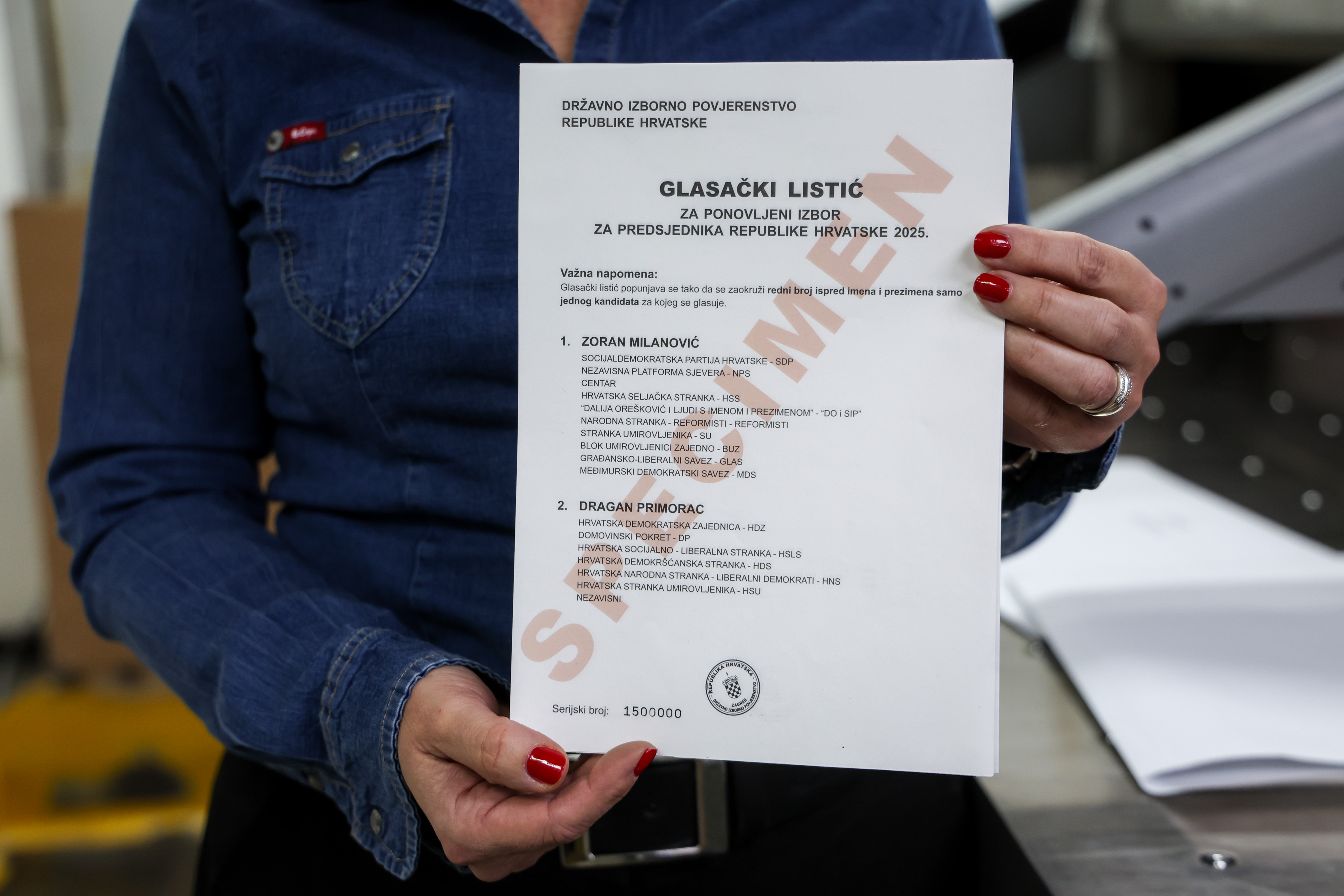 Zagreb: Tiskanje glasačkih listića za drugi krug predsjedničkih izbora