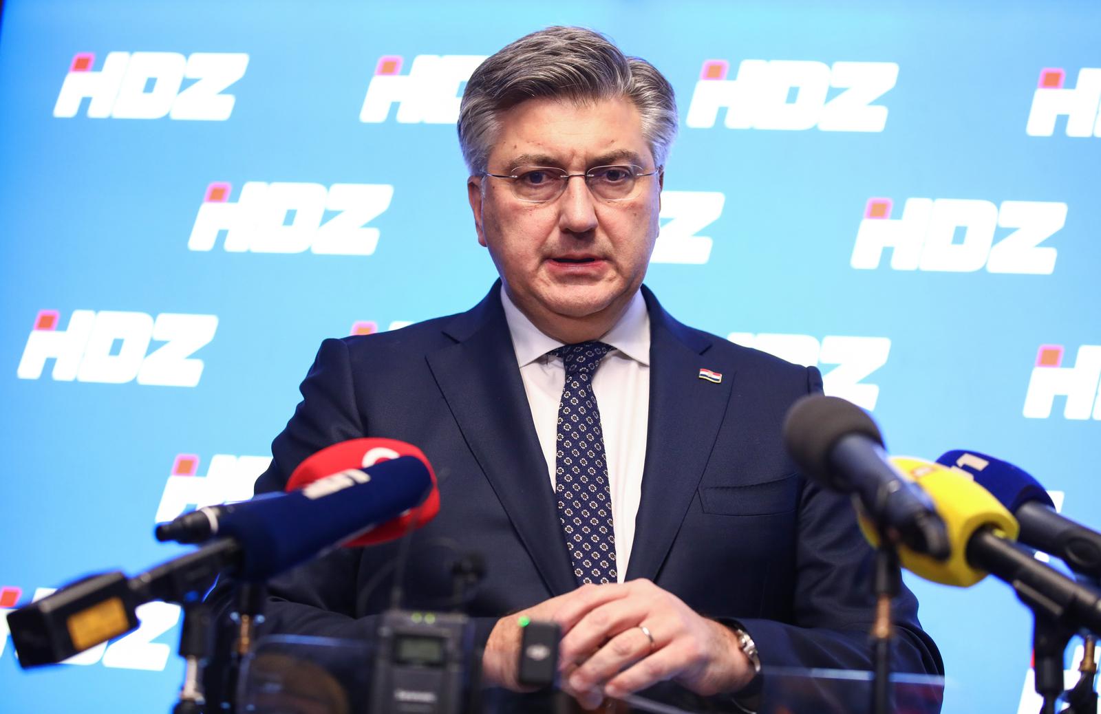 Zagreb: Izjava za medije Andreja Plenkovića nakon zajedničke sjednice Predsjedništva i Nacionalnog odbora HDZ-a