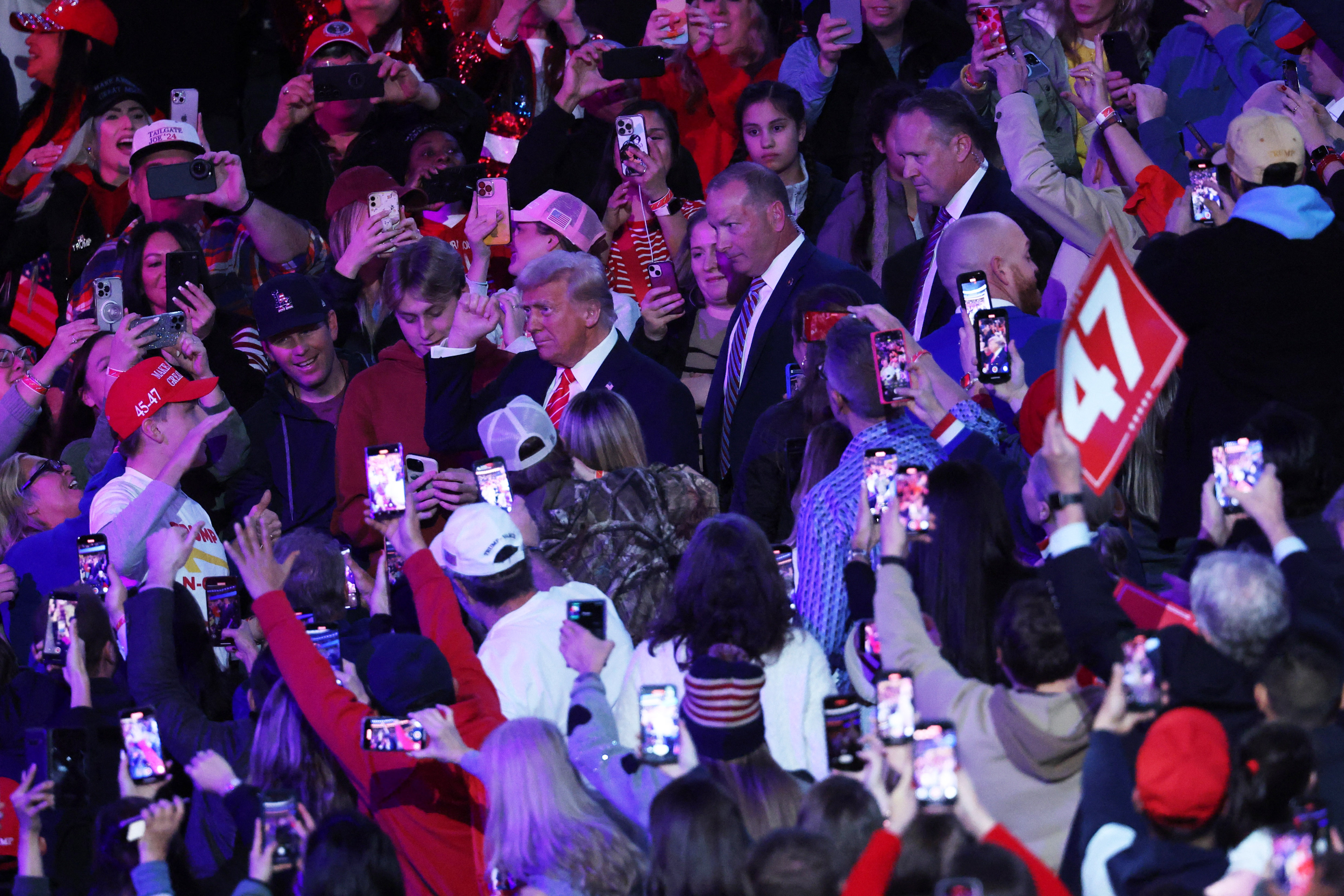 U.S. President-elect Donald Trump holds rally in Washington