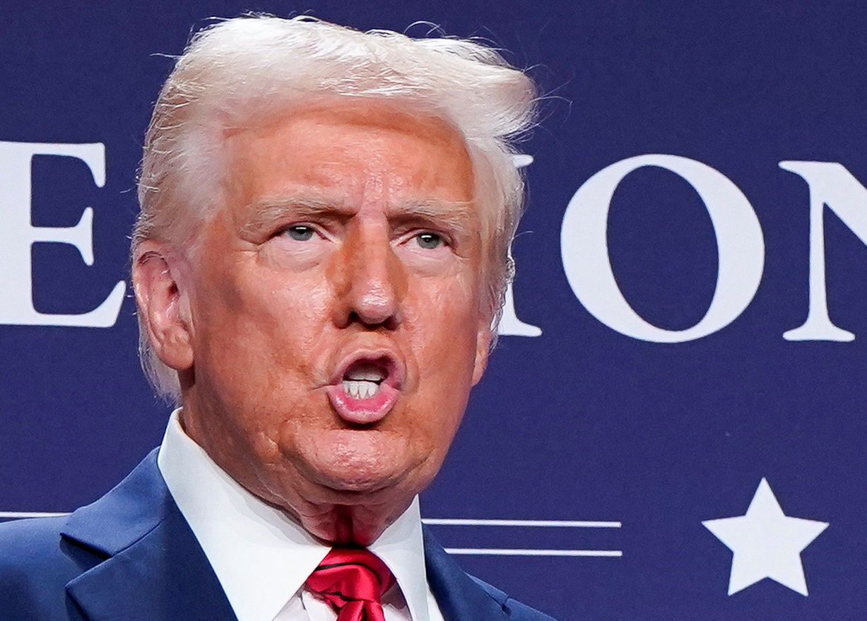 U.S. President Donald Trump attends a House Republican members conference meeting in Miami