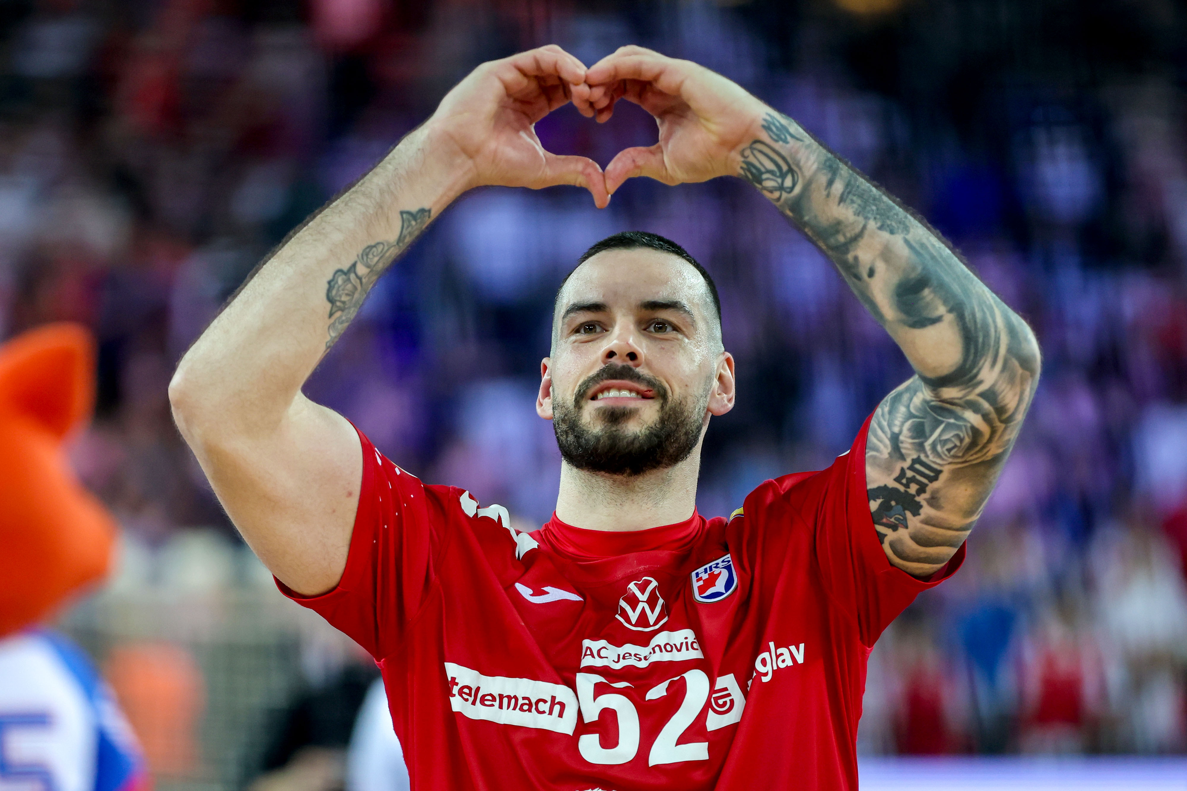 Zagreb: Slavlje rukometaša Hrvatske nakon pobjede nad Francuskom i prolaska u finale Svjetskog prvenstva