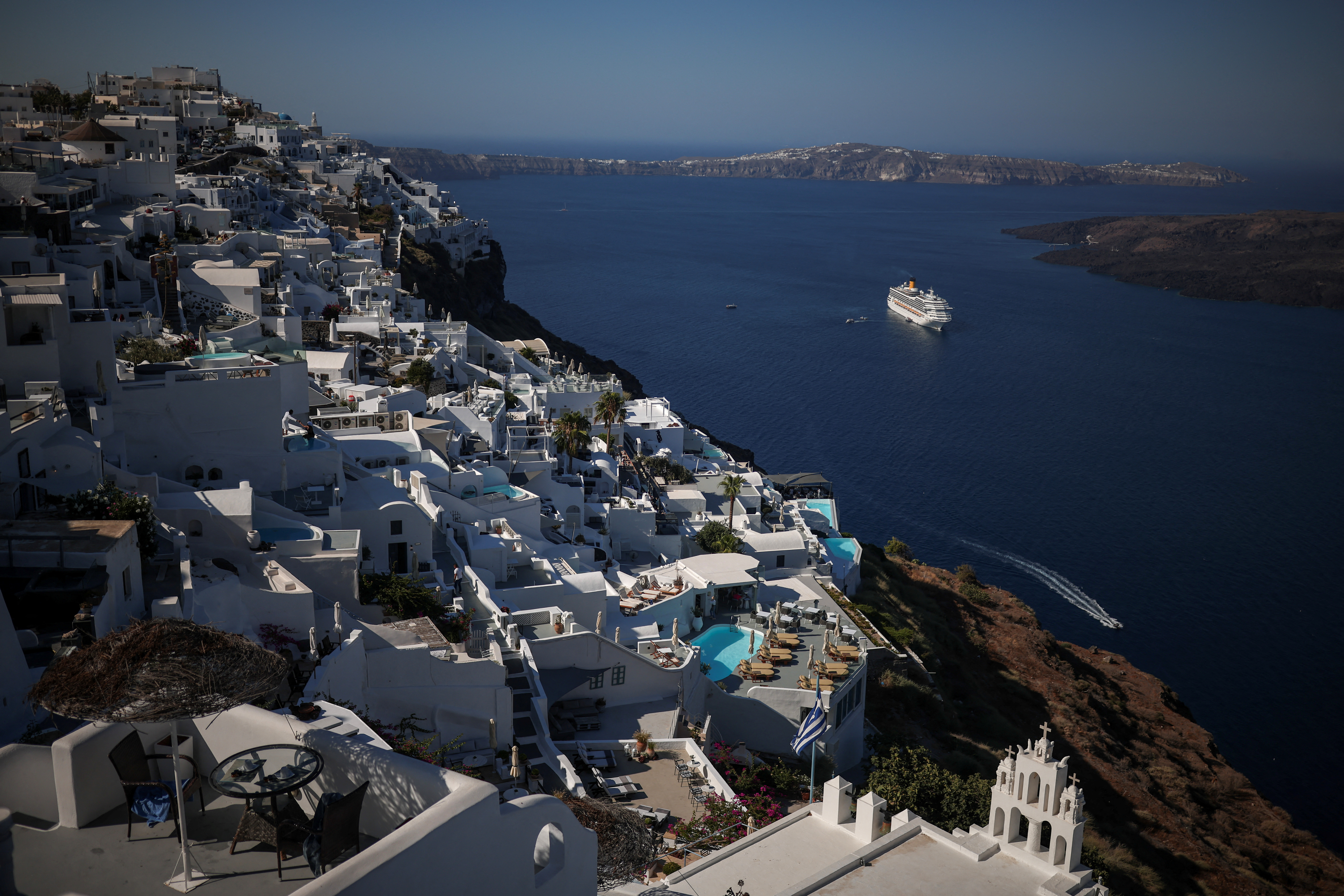 View of Greece's Santorini