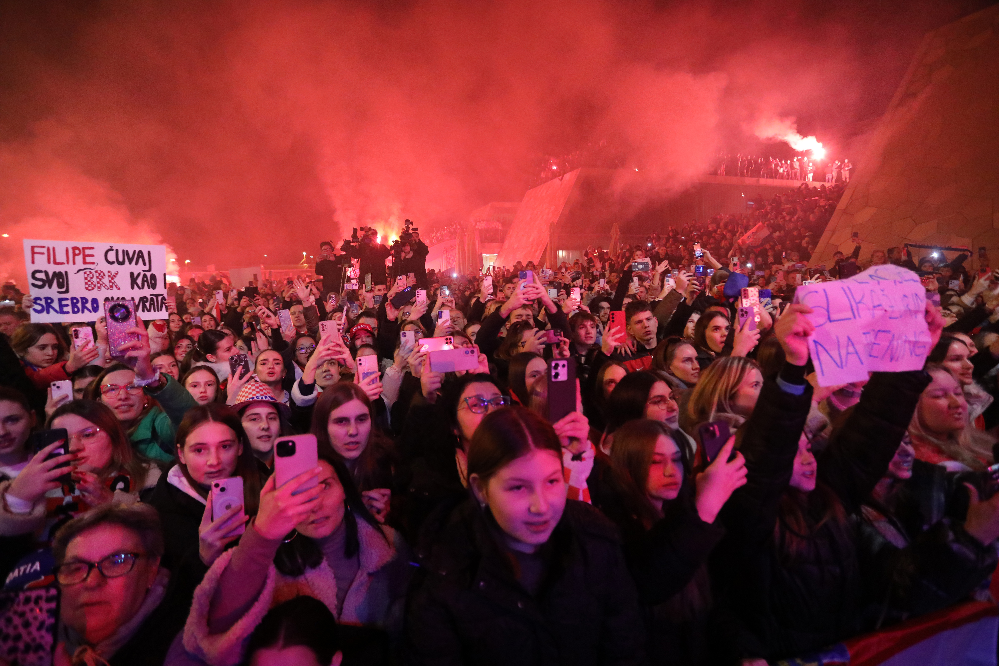 Rijeka: Doček srebrnih Tina Lučina, Filipa Glavaša i Valtera Matoševića