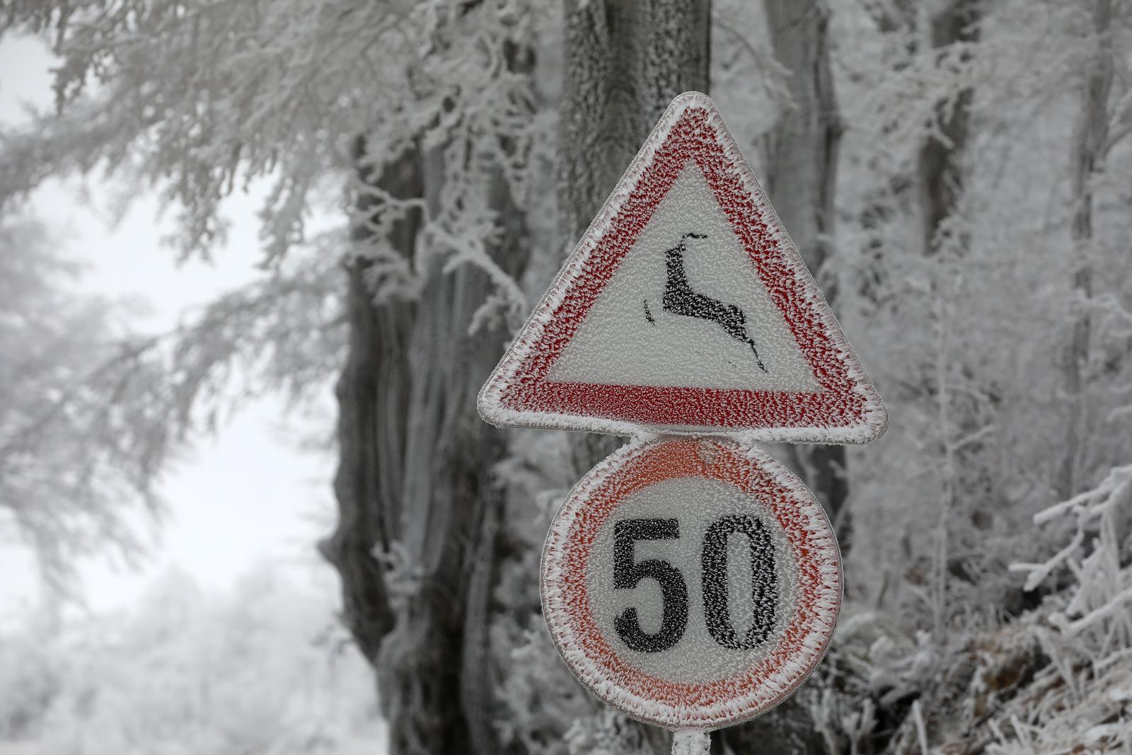 Delnice: Snijeg i hladnoća u Gorskom kotaru
