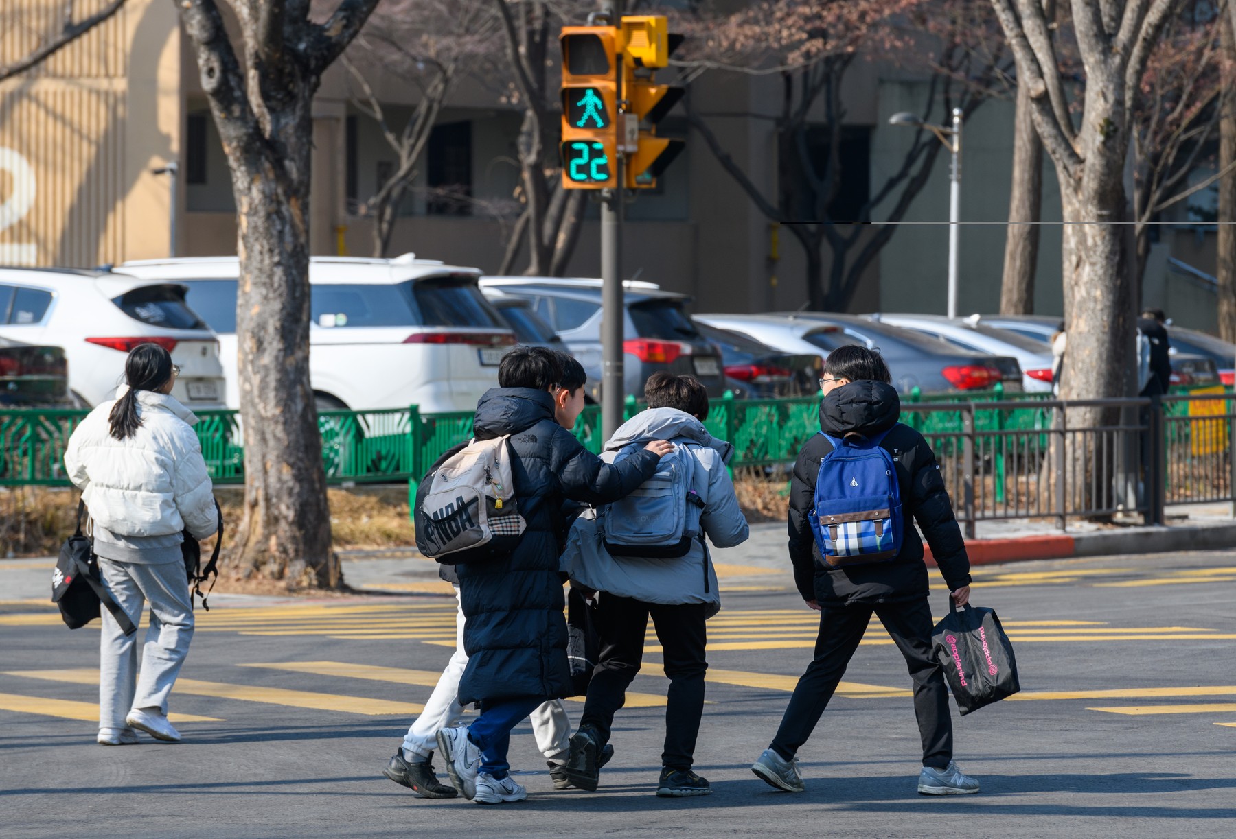 Elementary school students in Seoul, South Korea - 11 Feb 2025