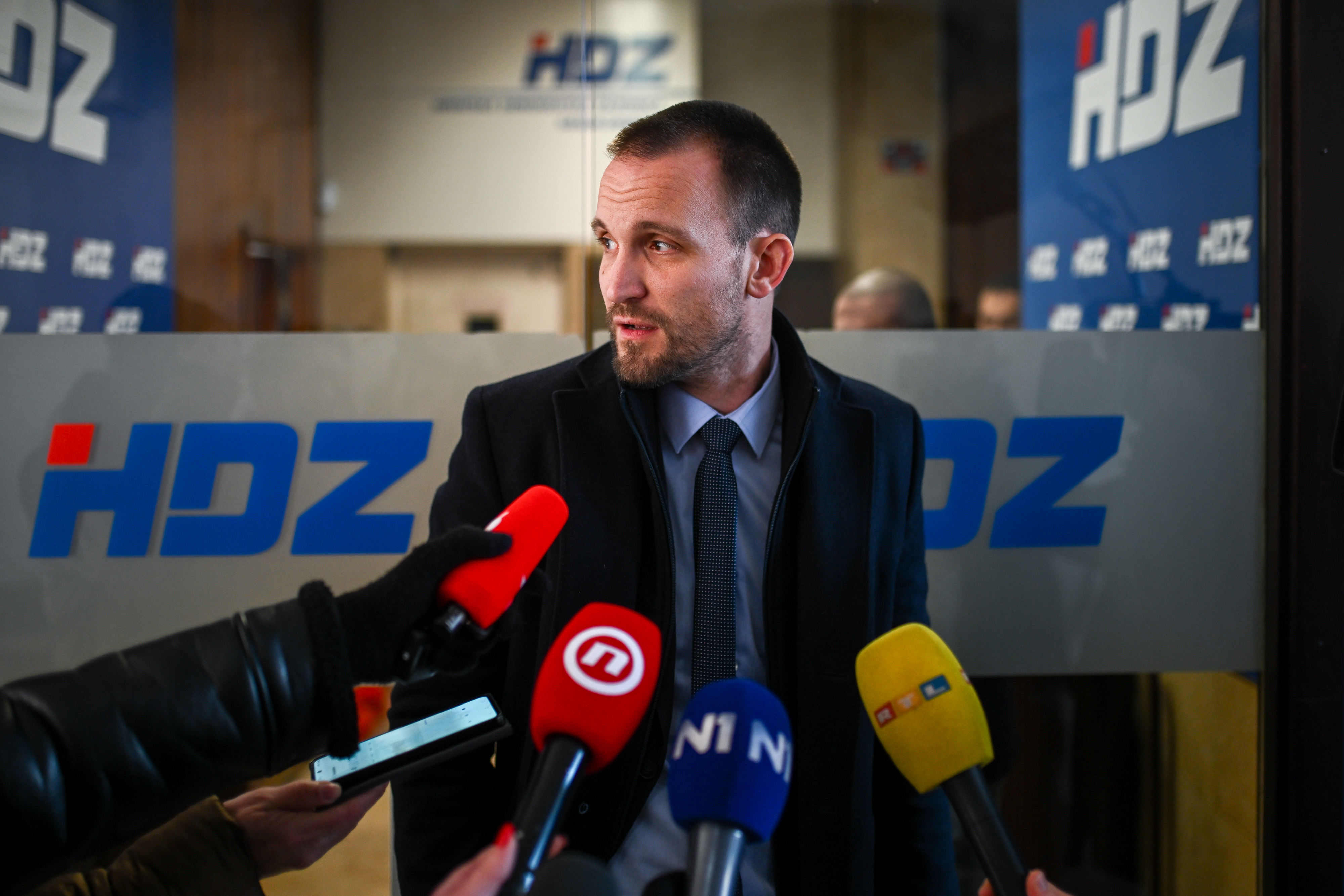 Zagreb: Dolazak članova HDZ-a na sjednicu Predsjedništva