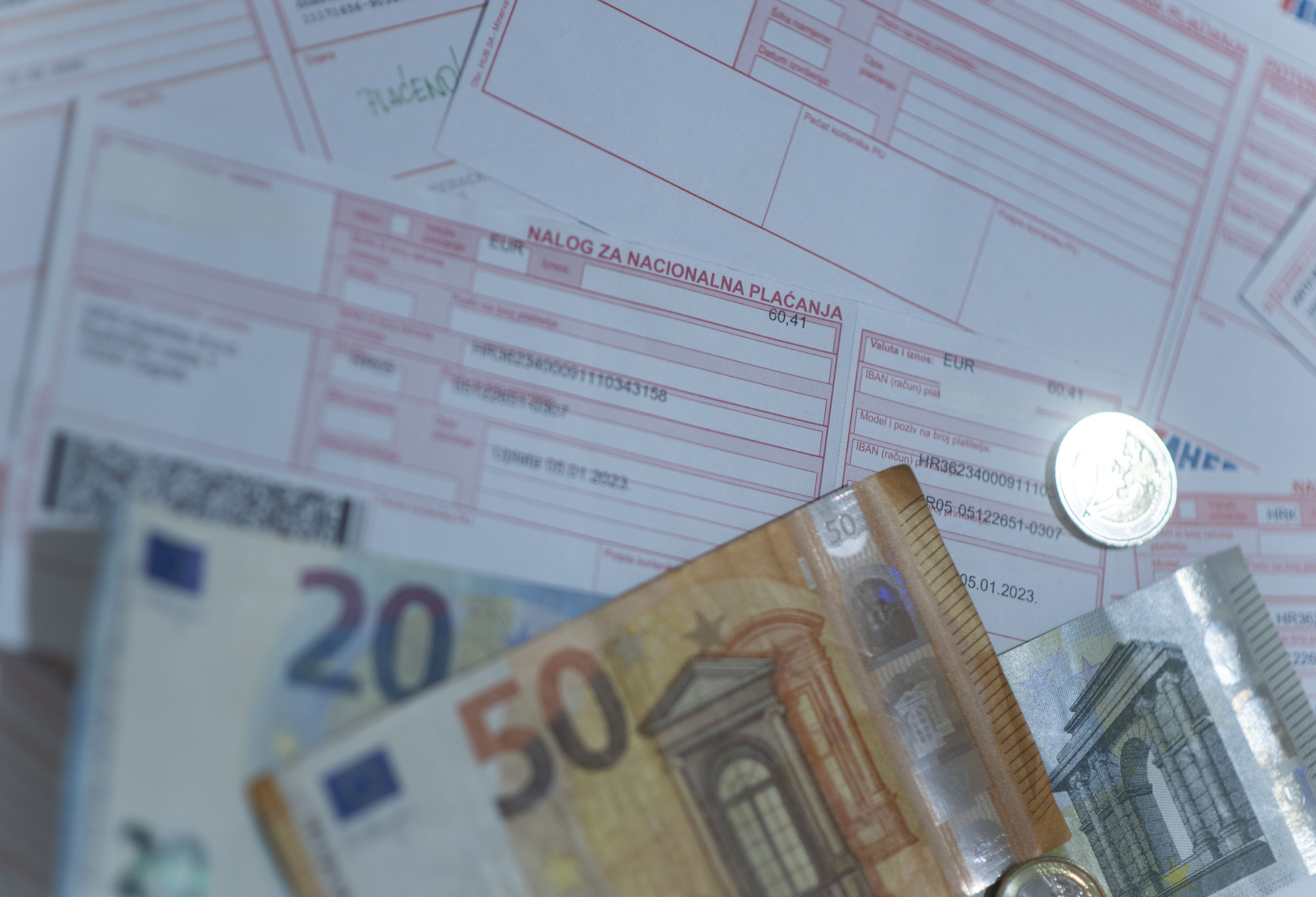 Cijena računa za plin iskazana u eurima