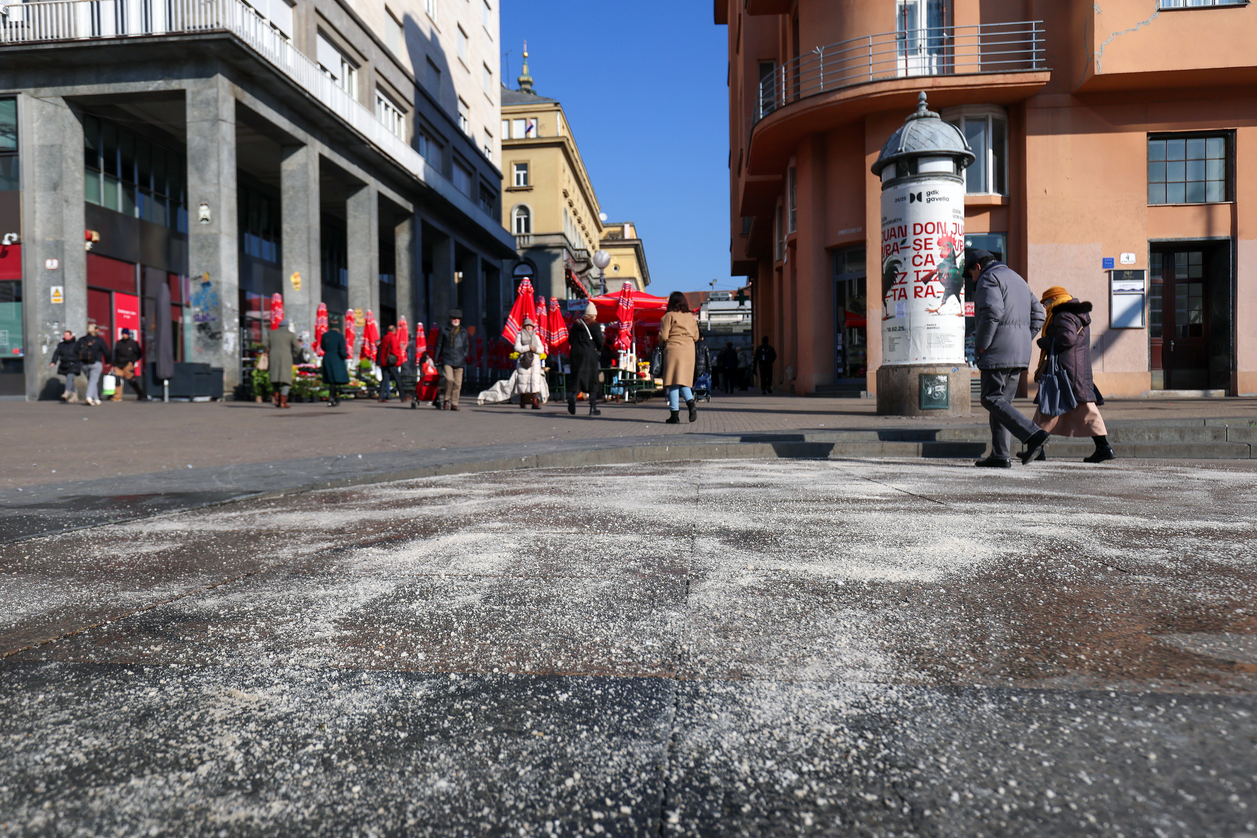 Zagreb: Mjesto na kojem su zatečeni mrtvi golubovi