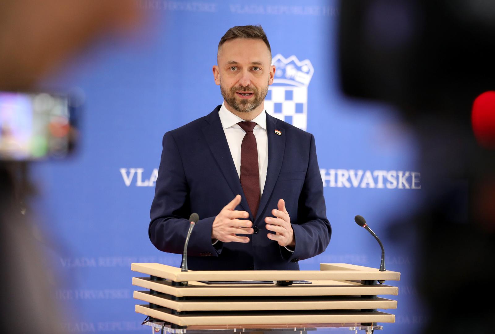 Zagreb: Ministar Marin Piletić obratio se medijima nakon održane sjednice Vlade RH