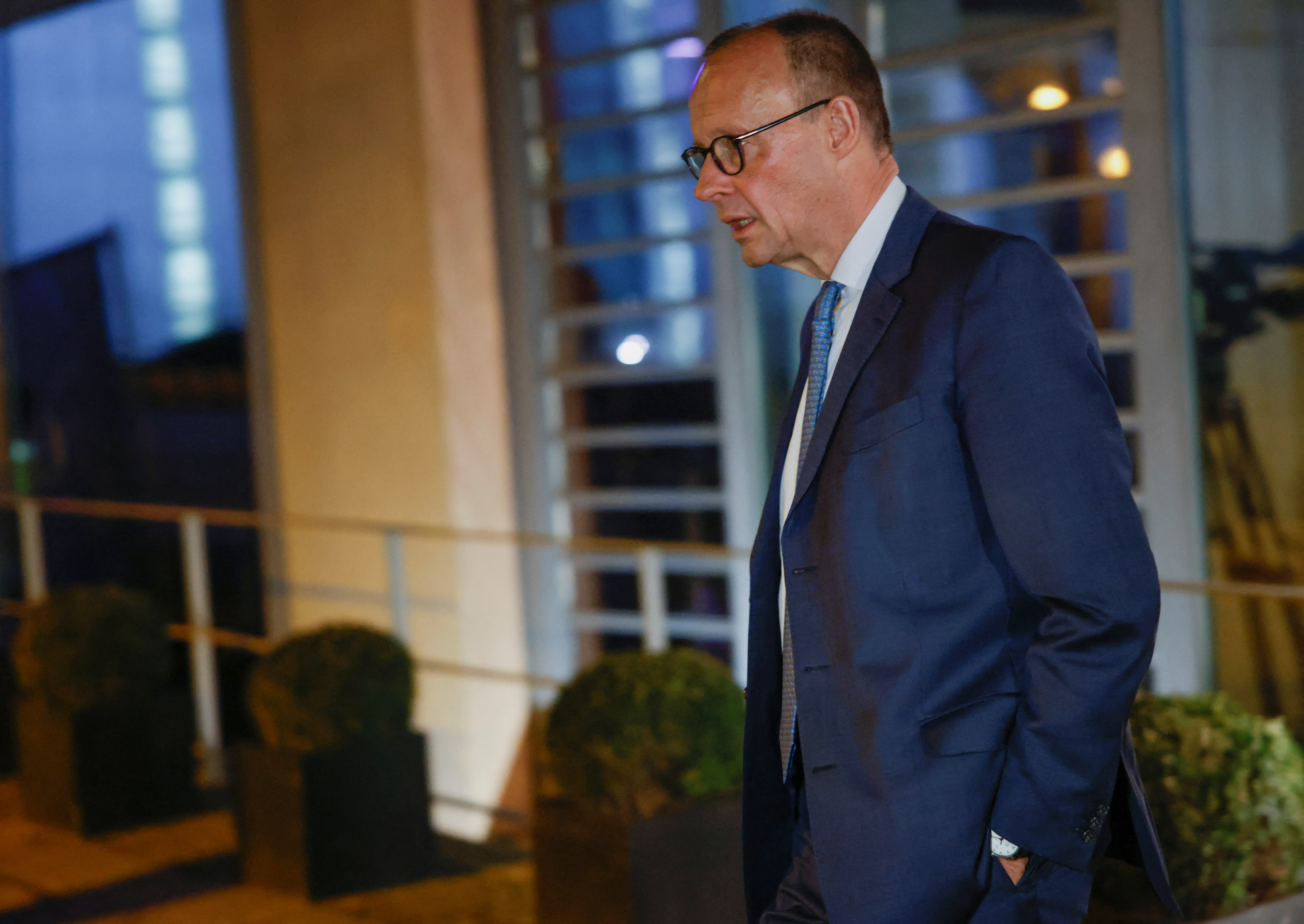 Party leaders attend TV debate after exit polls in Berlin