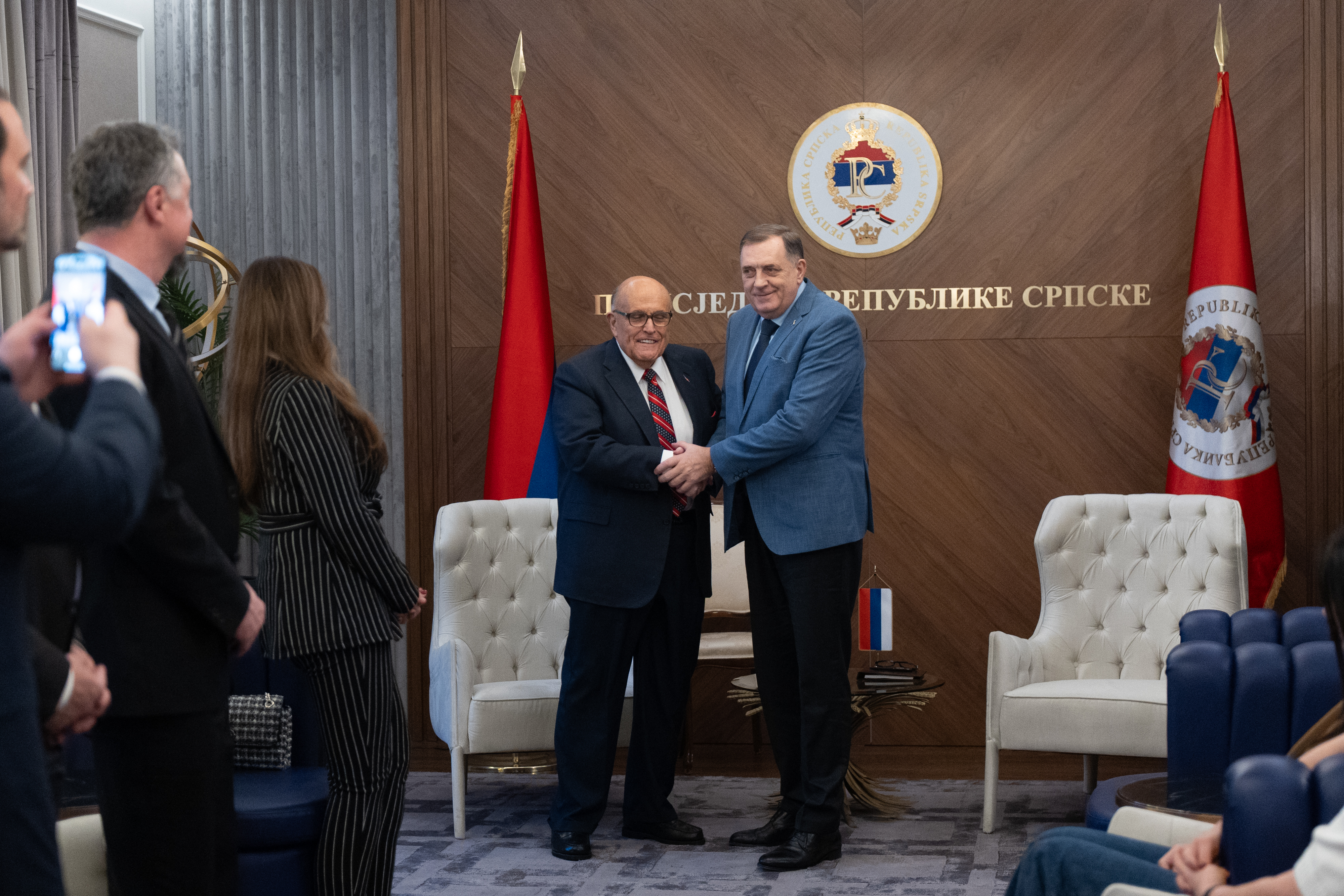 Banja Luka: Predsjednik Republike Srpske Milorad Dodik sastao se s bivšim gradonačelnikom New Yorka Rudolphom Giulianijem