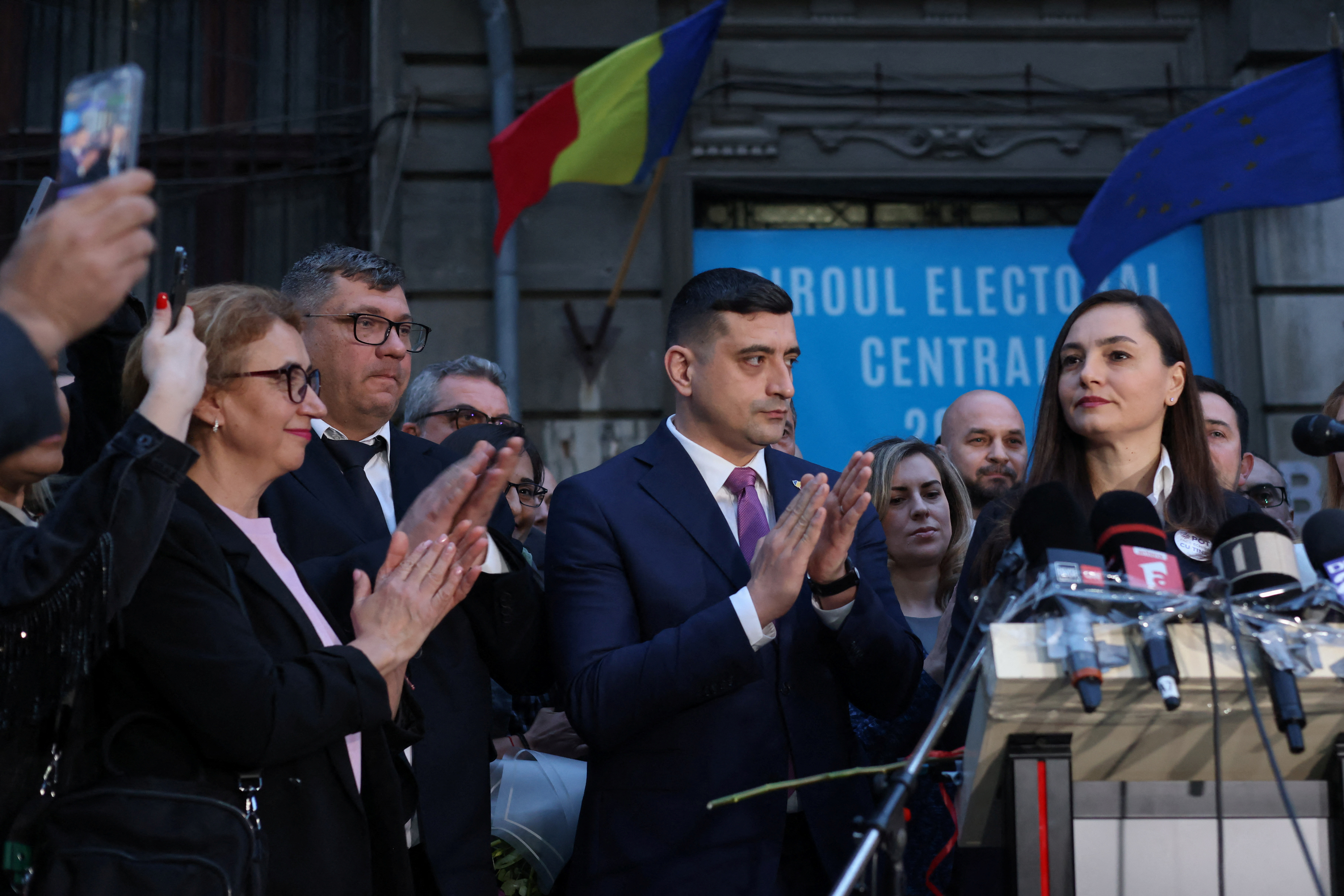 Gavrila submits her candidacy for the May presidential ballot re-run, in Bucharest