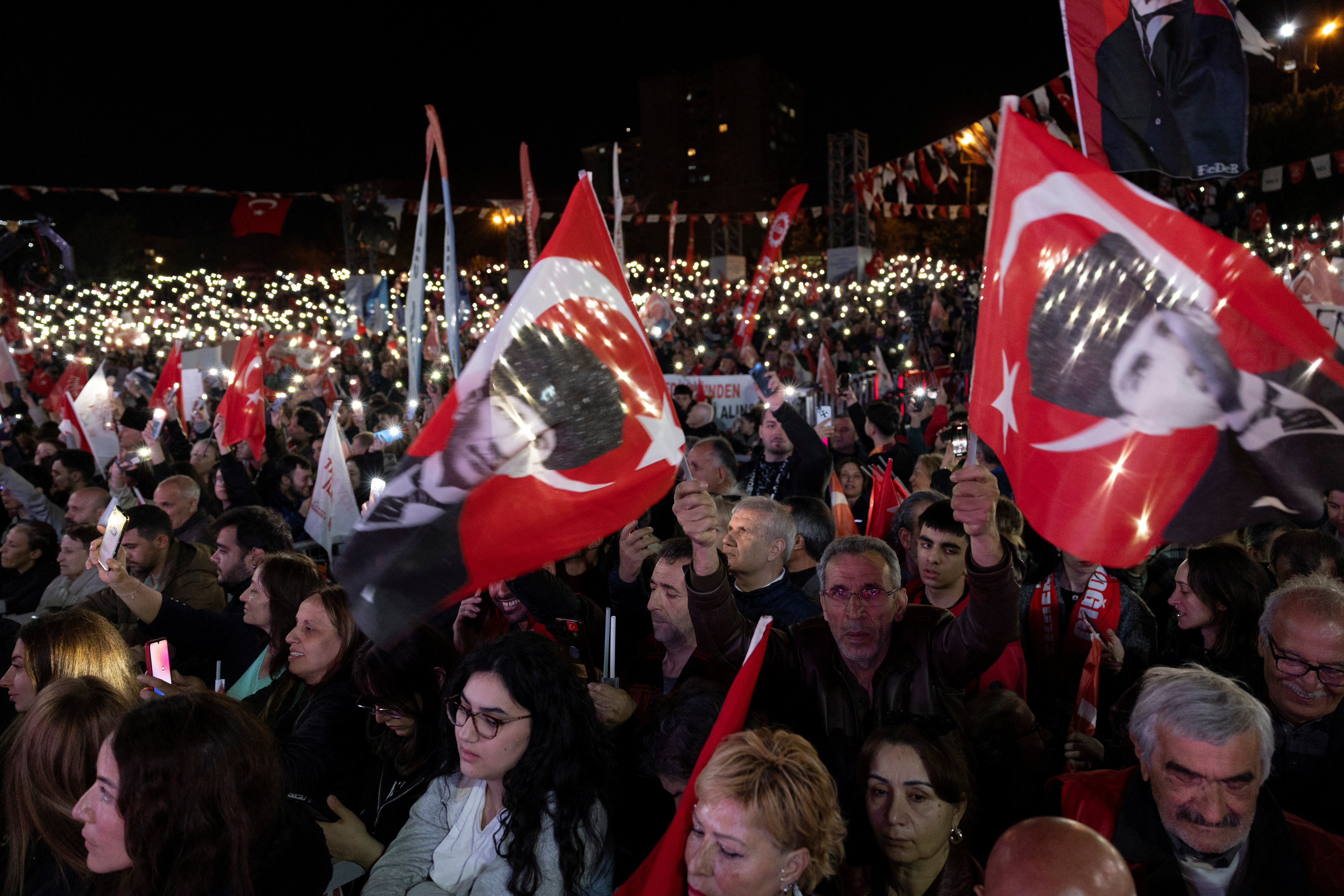 Rally to protest against the arrest of Istanbul Mayor Ekrem Imamoglu, in Istanbul