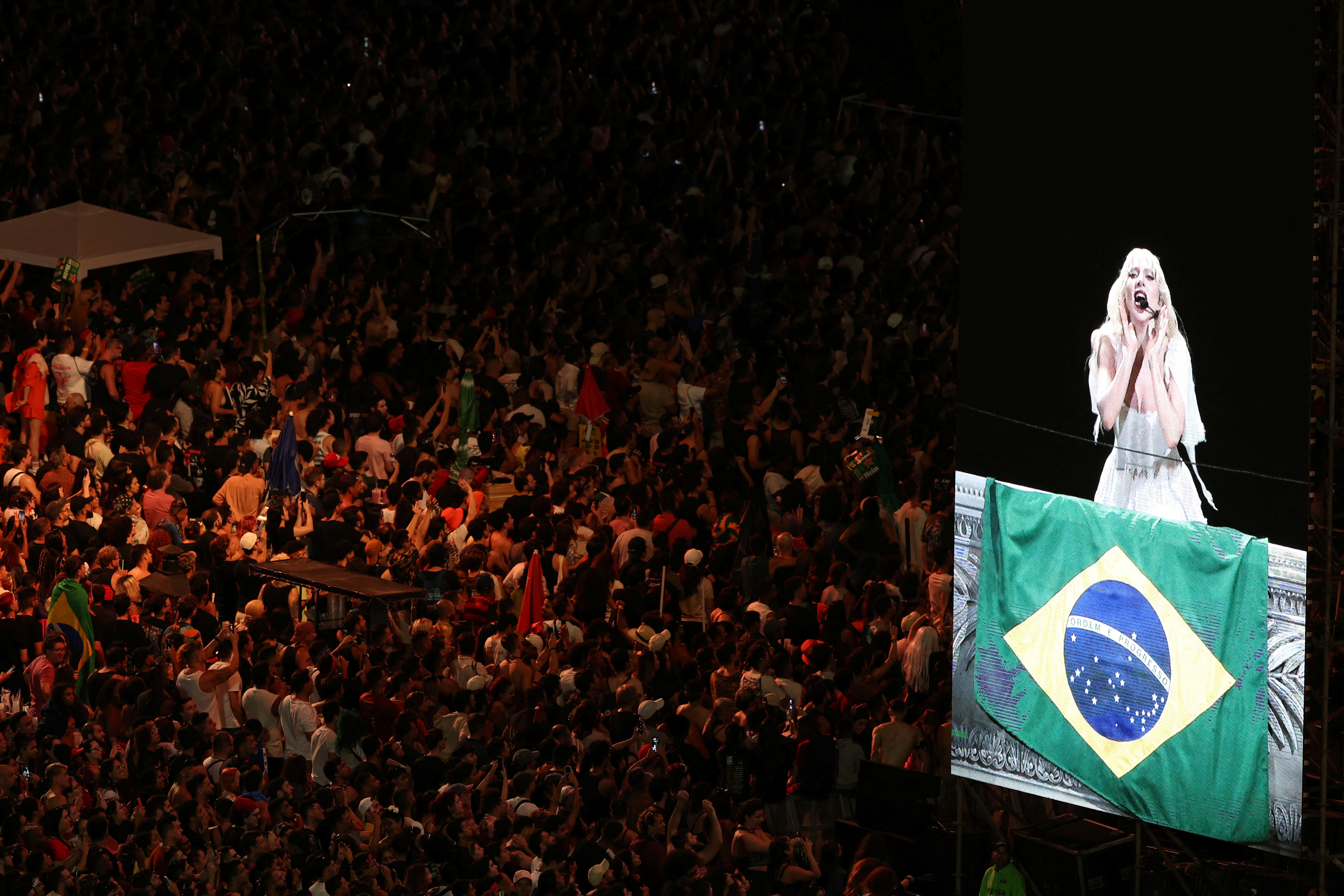Lady Gaga's open concert in Copacabana beach in Rio de Janeiro