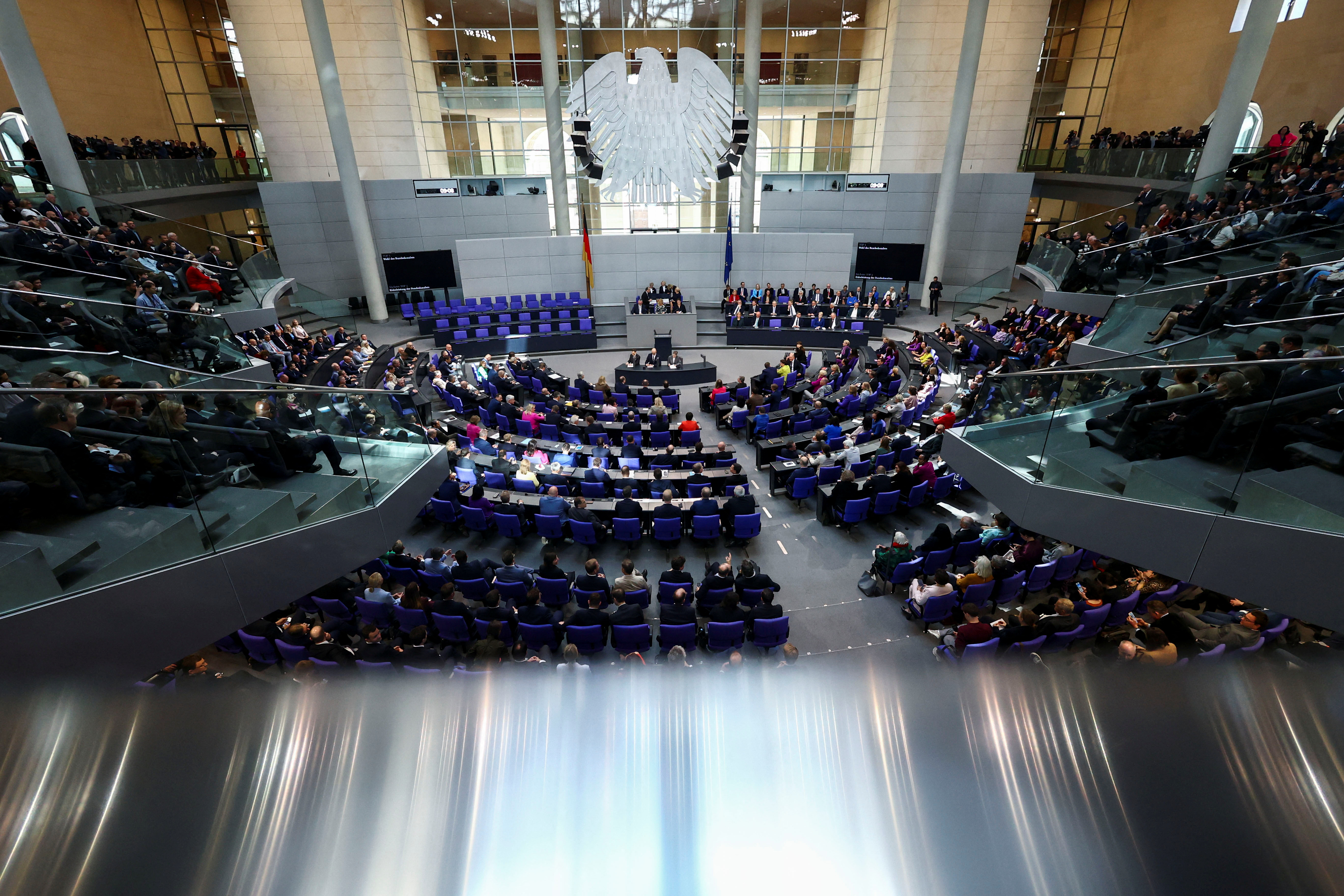 Election of a new German Chancellor, in Berlin