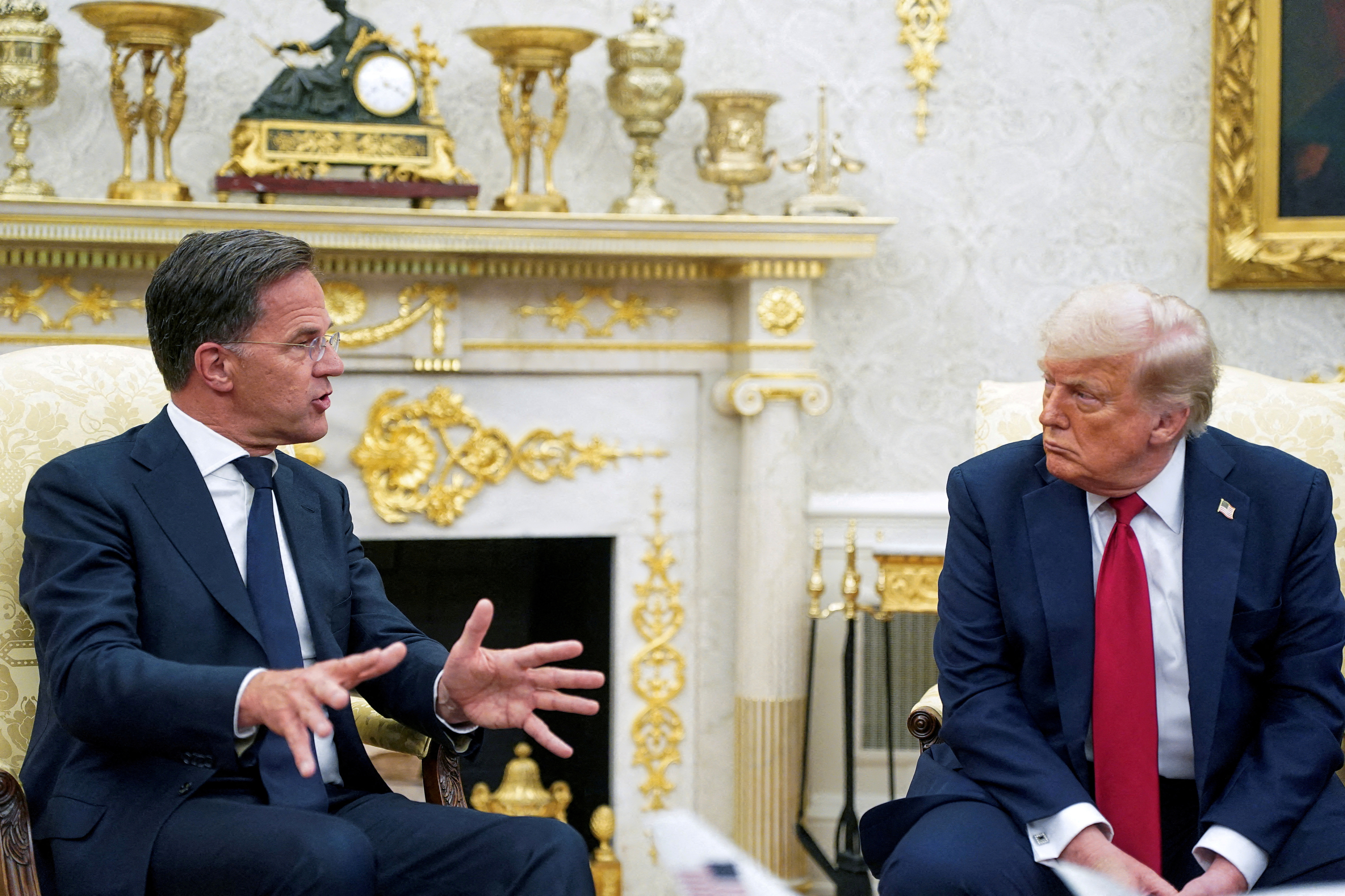 Mark Rutte i Donald Trump