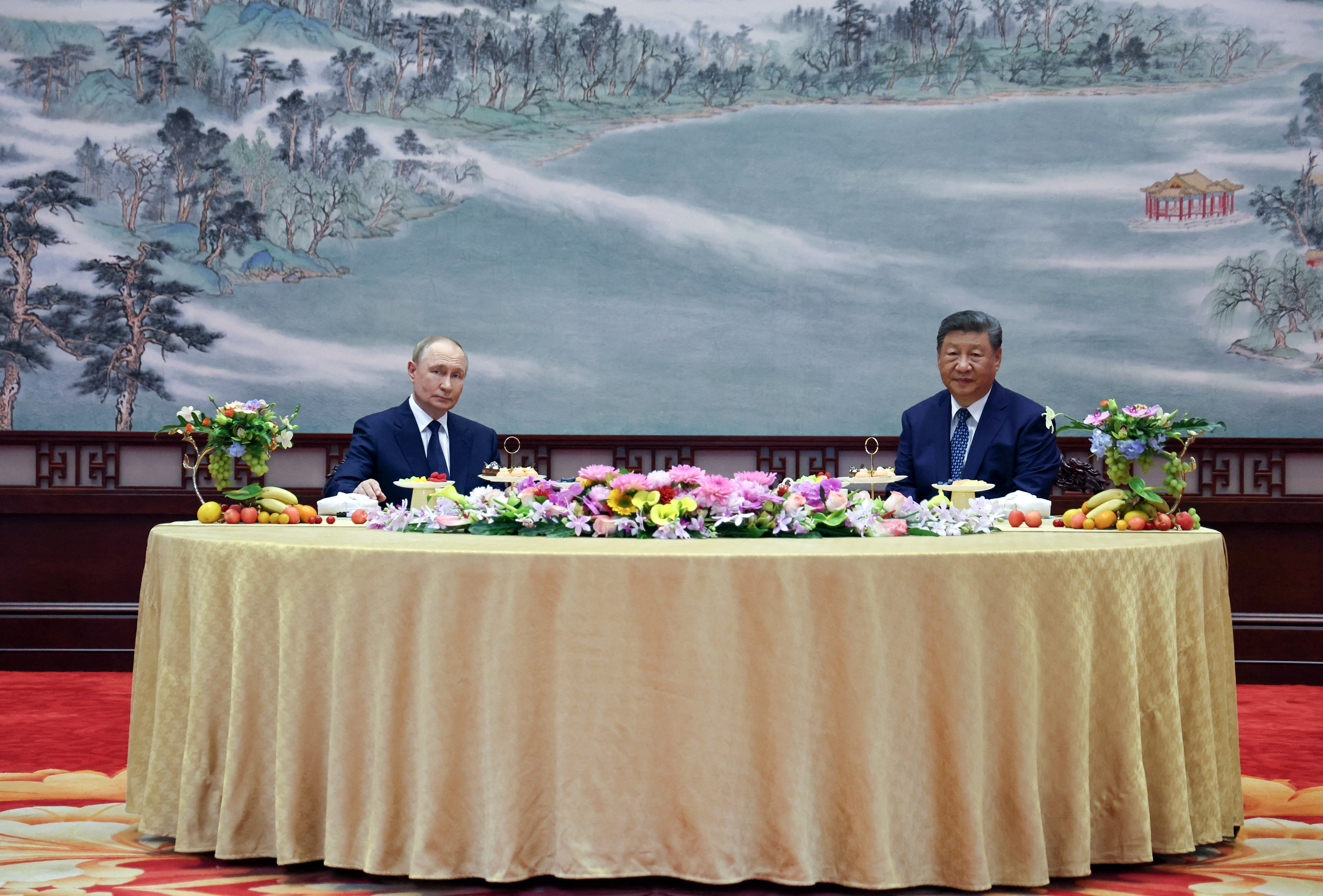Russian President Vladimir Putin and Chinese President Xi Jinping attend a meeting in Beijing, China September 2, 2025. Sputnik/Alexander Kazakov/Pool via REUTERS ATTENTION EDITORS - THIS IMAGE WAS PROVIDED BY A THIRD PARTY.