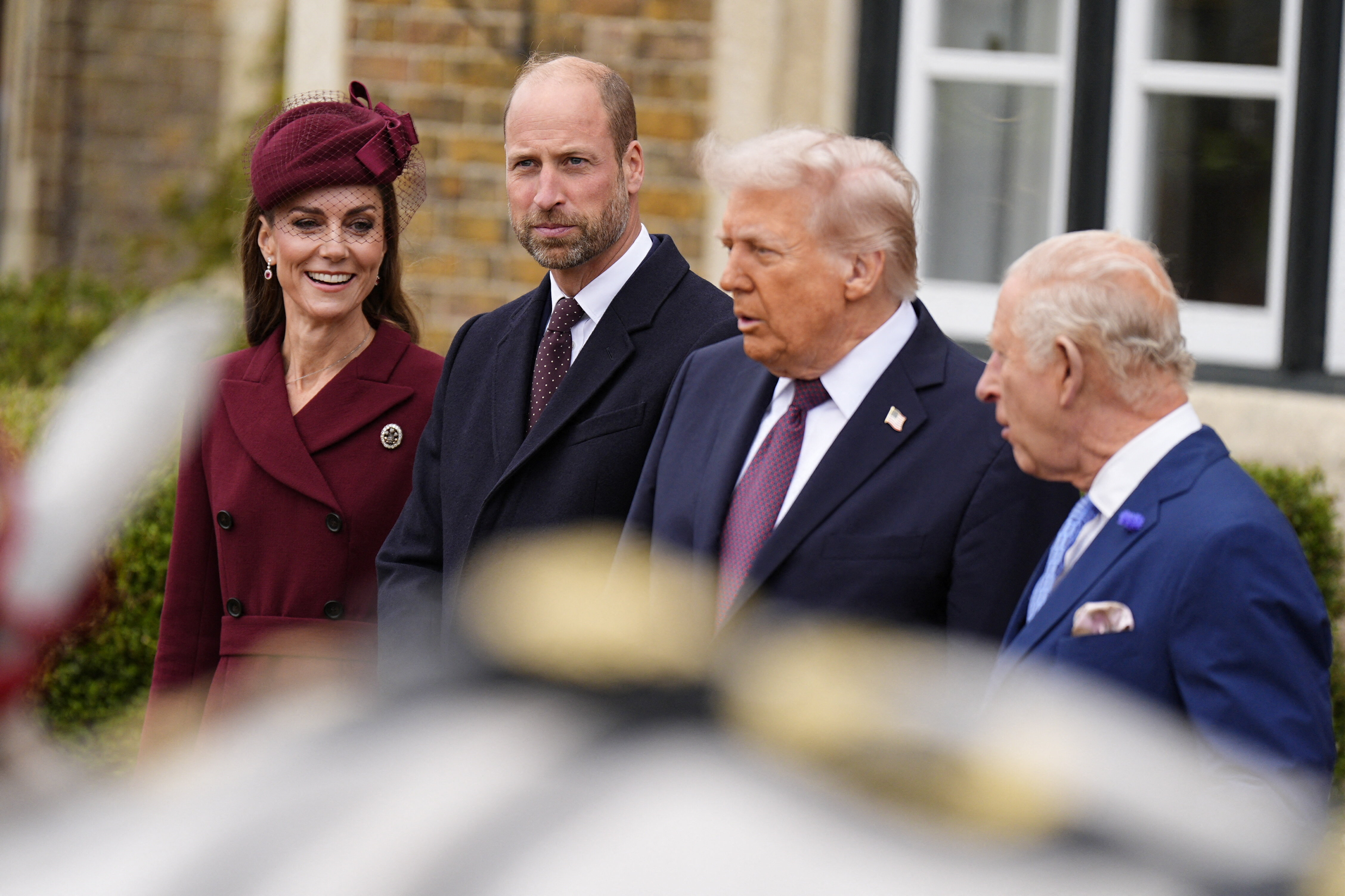 The Prince and Princess of Wales, US President Donald Trump and King Charles III