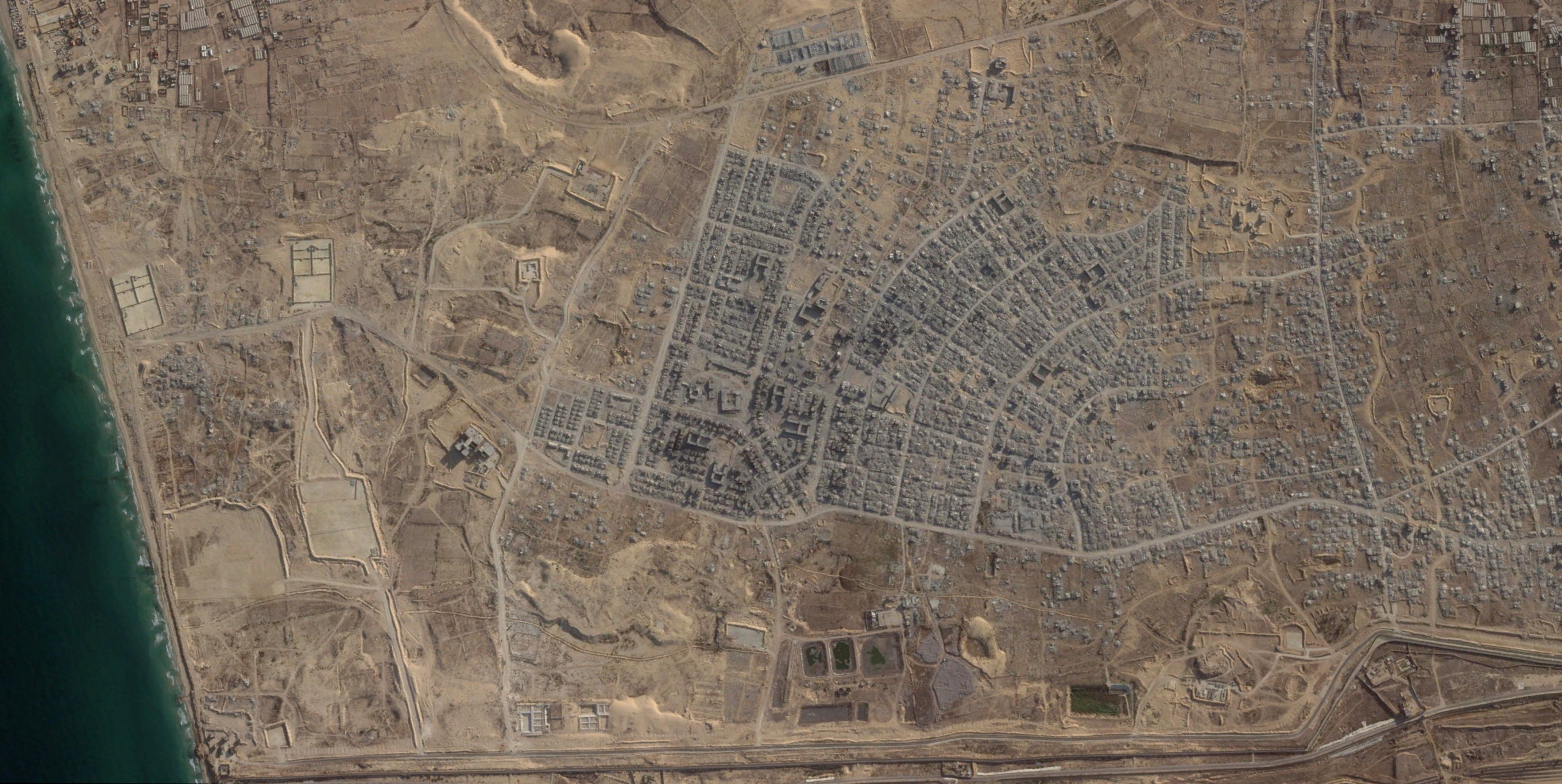 Satellite image shows Rafah during the war, September 30, 2025.