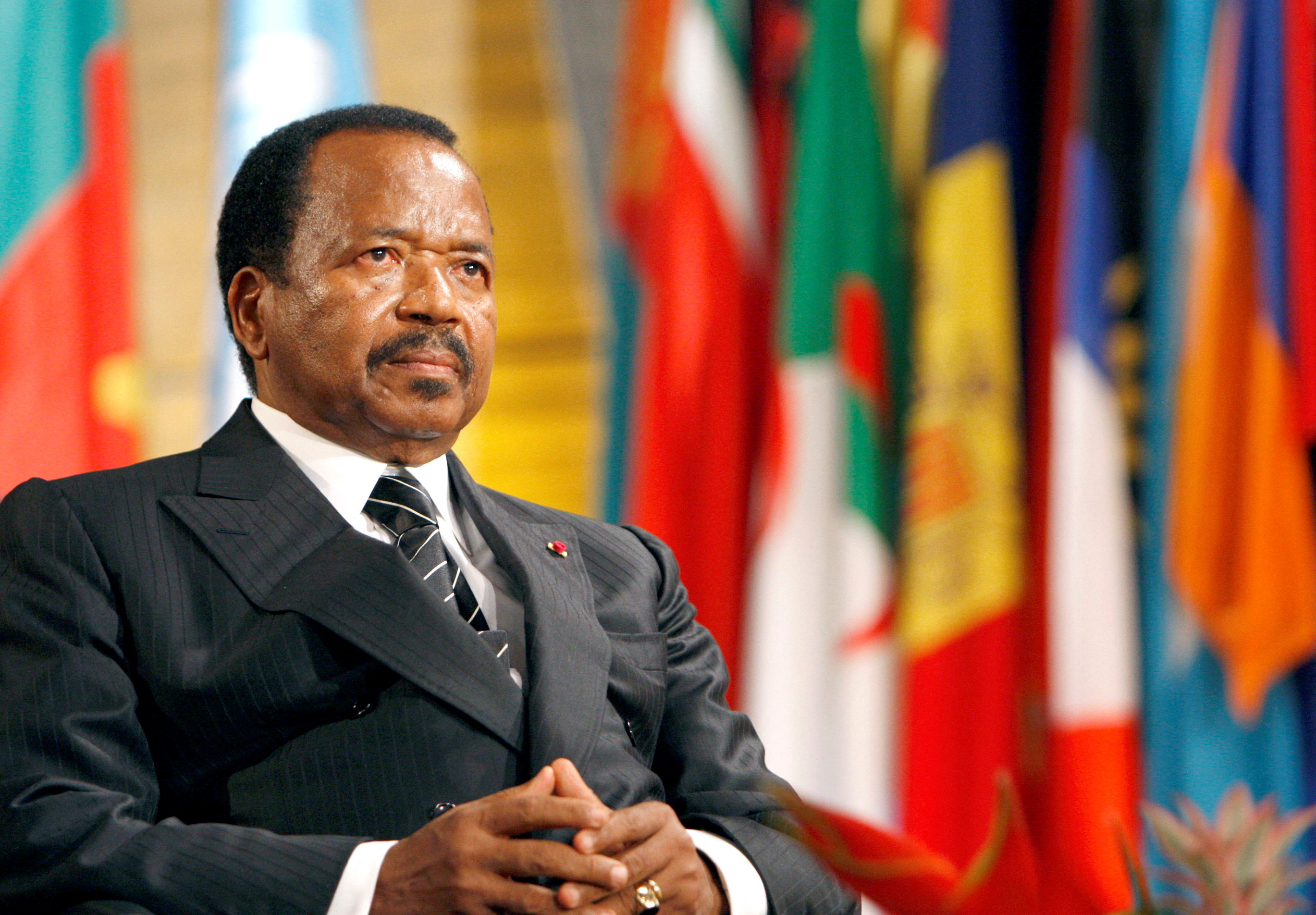FILE PHOTO: Cameroon's President Paul Biya attends the 34th session of the General Conference of UNESCO in Paris October 23, 2007.  REUTERS/Bertrand Guay/Pool/File Photo