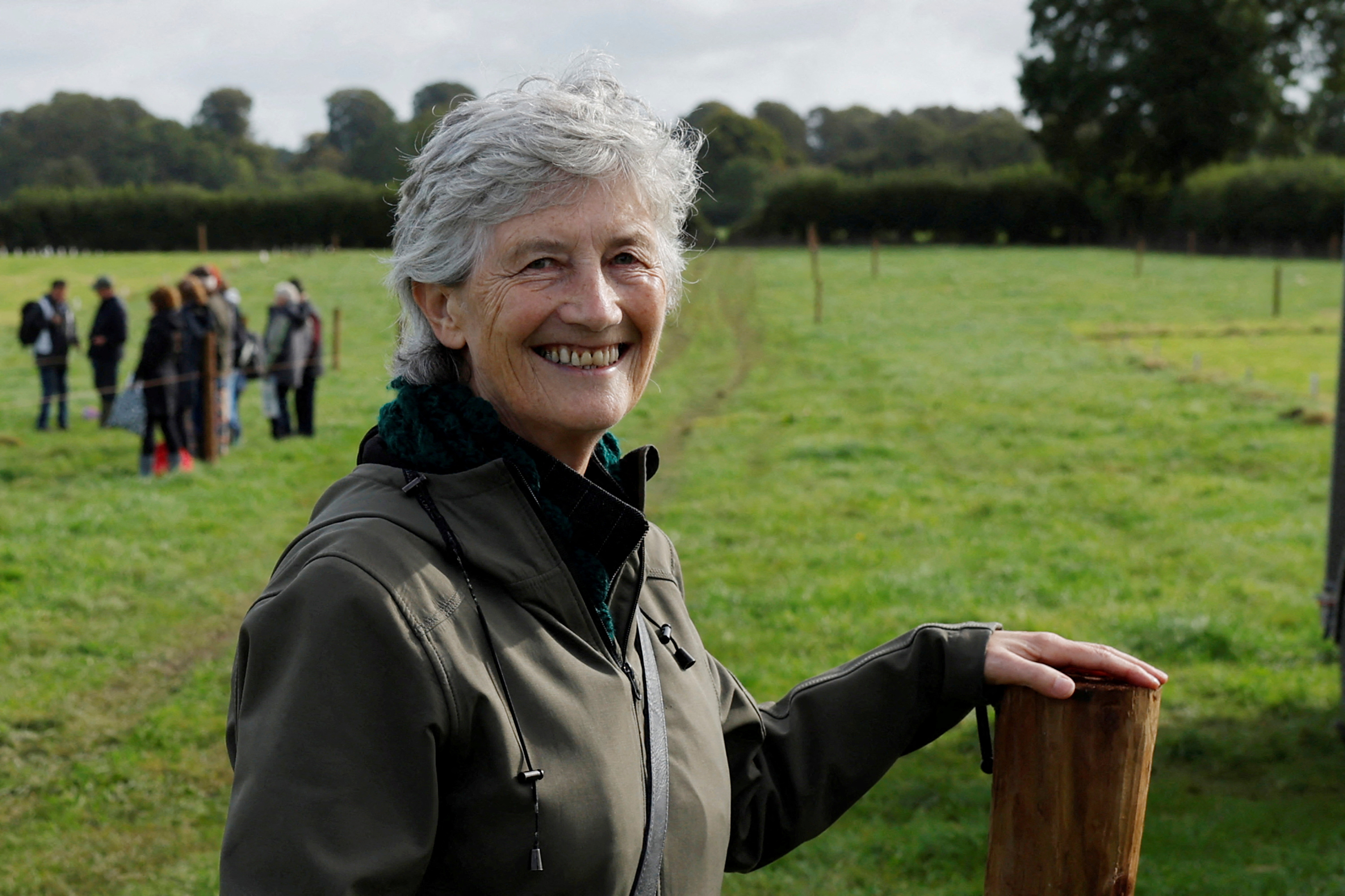 FILE PHOTO: Irish presidential candidate Catherine Connolly, who is running as an independent in this year's election, attends the Irish National Ploughing Championships in Screggan