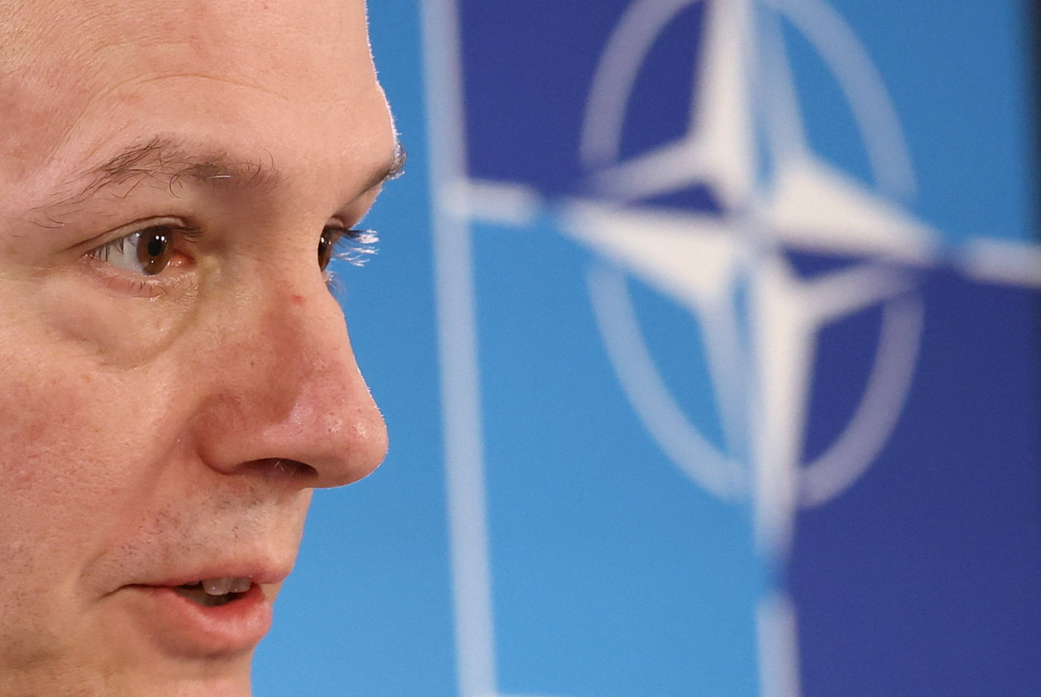 NATO Supreme Allied Commander Europe (SACEUR), U.S. Air Force General Alexus Grynkewich speaks during a press conference at the Supreme Headquarters Allied Powers Europe (SHAPE), in Casteau, Belgium December 4, 2025.  REUTERS/Yves Herman